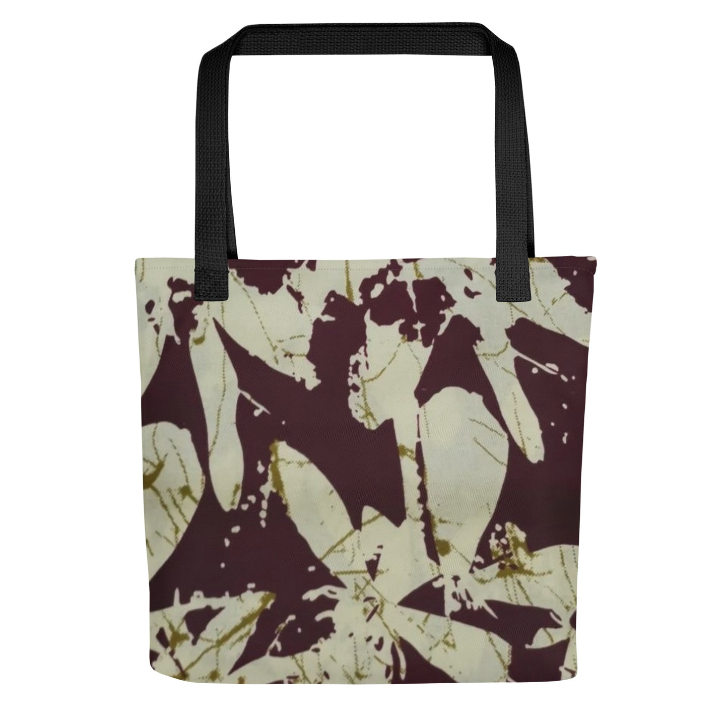 Brown Print Tote Bag