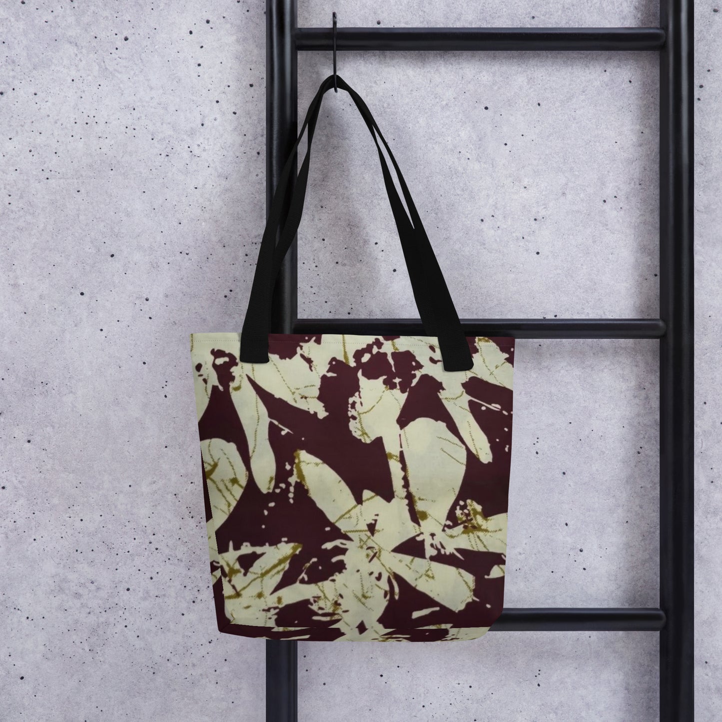 Brown Print Tote Bag