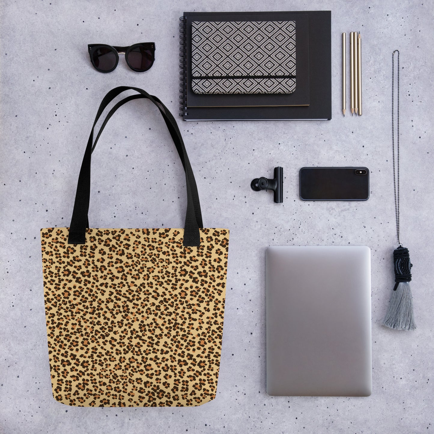 Brown Leopard Tote Bag