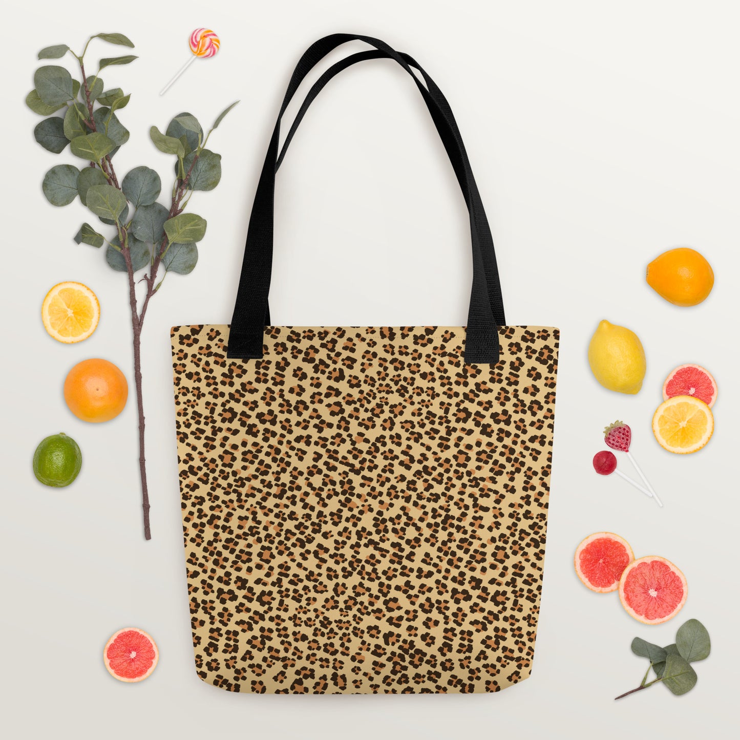 Brown Leopard Tote Bag