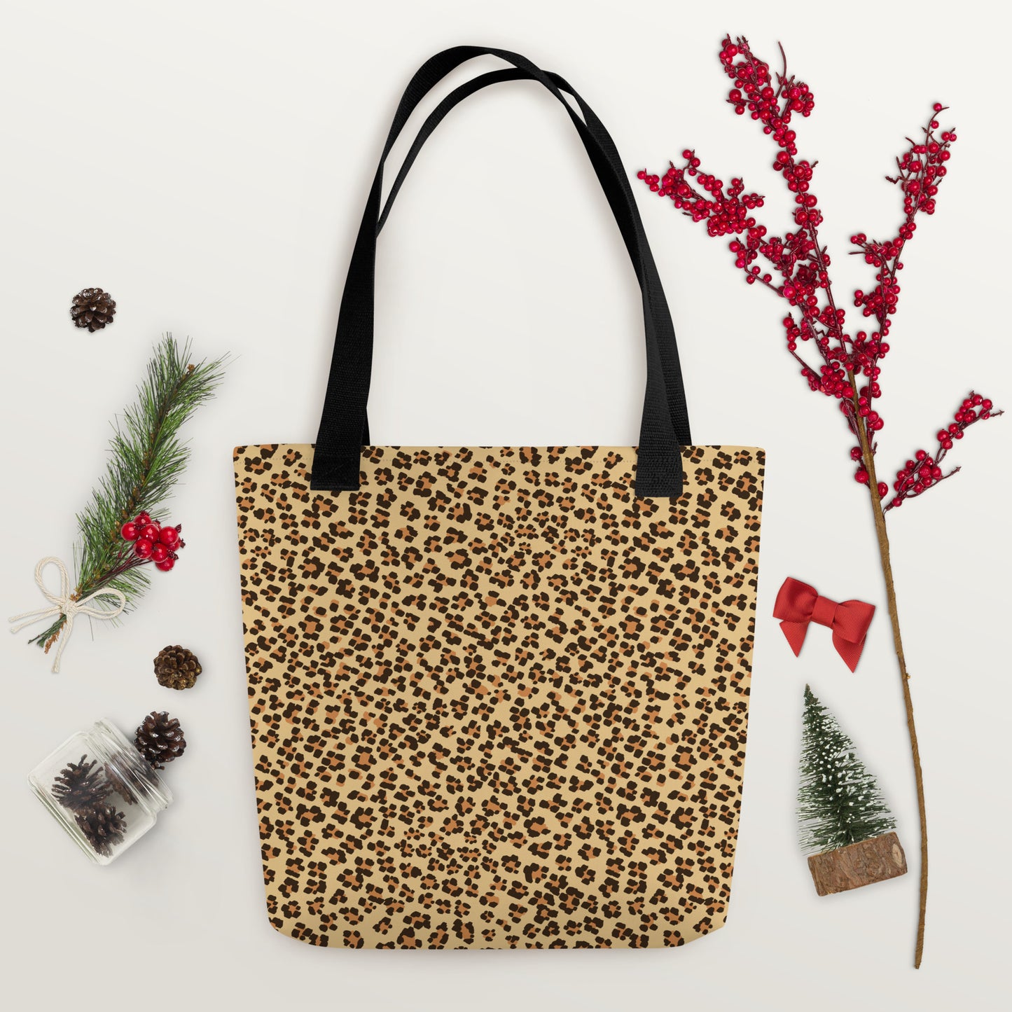 Brown Leopard Tote Bag