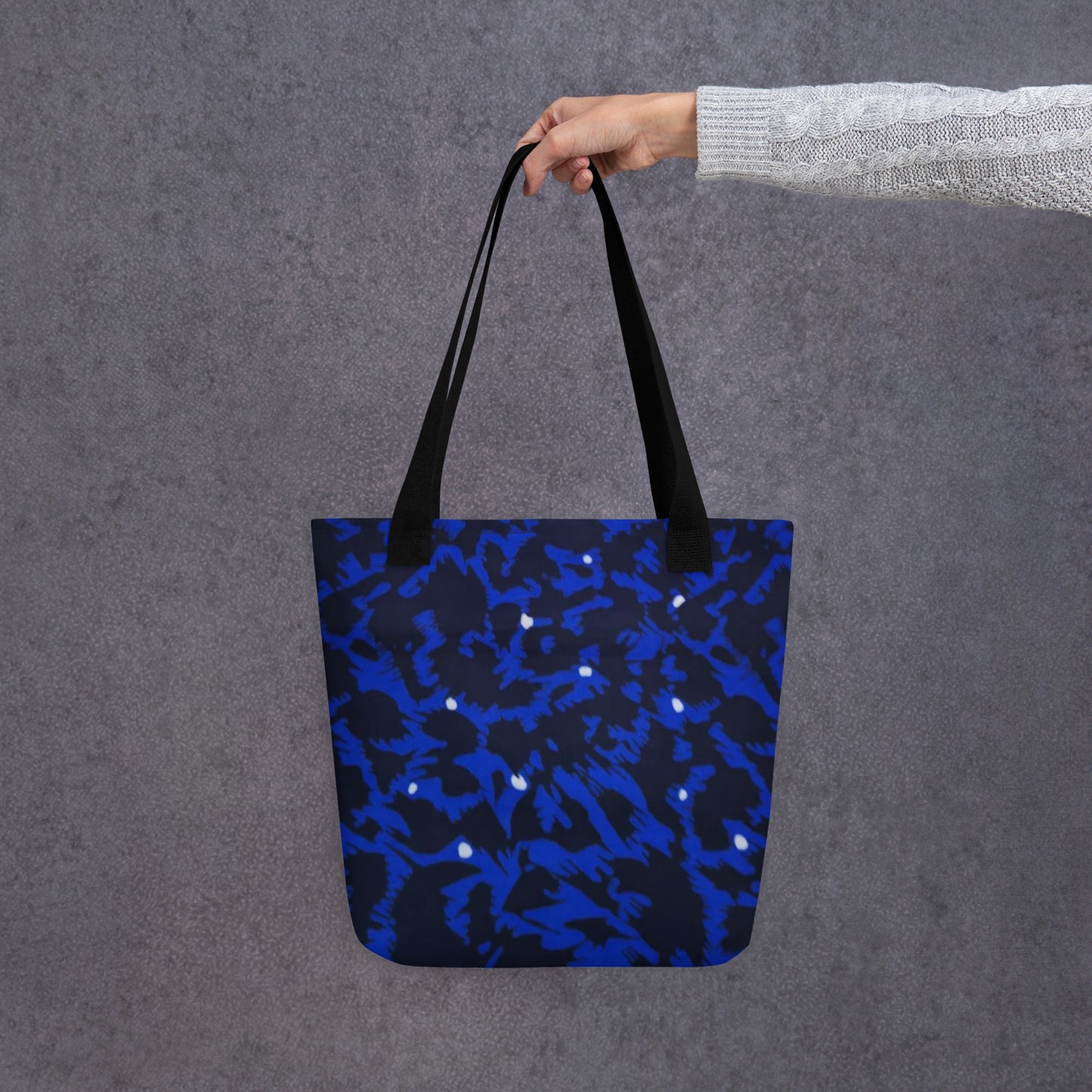 Blue Leopard Tote Bag