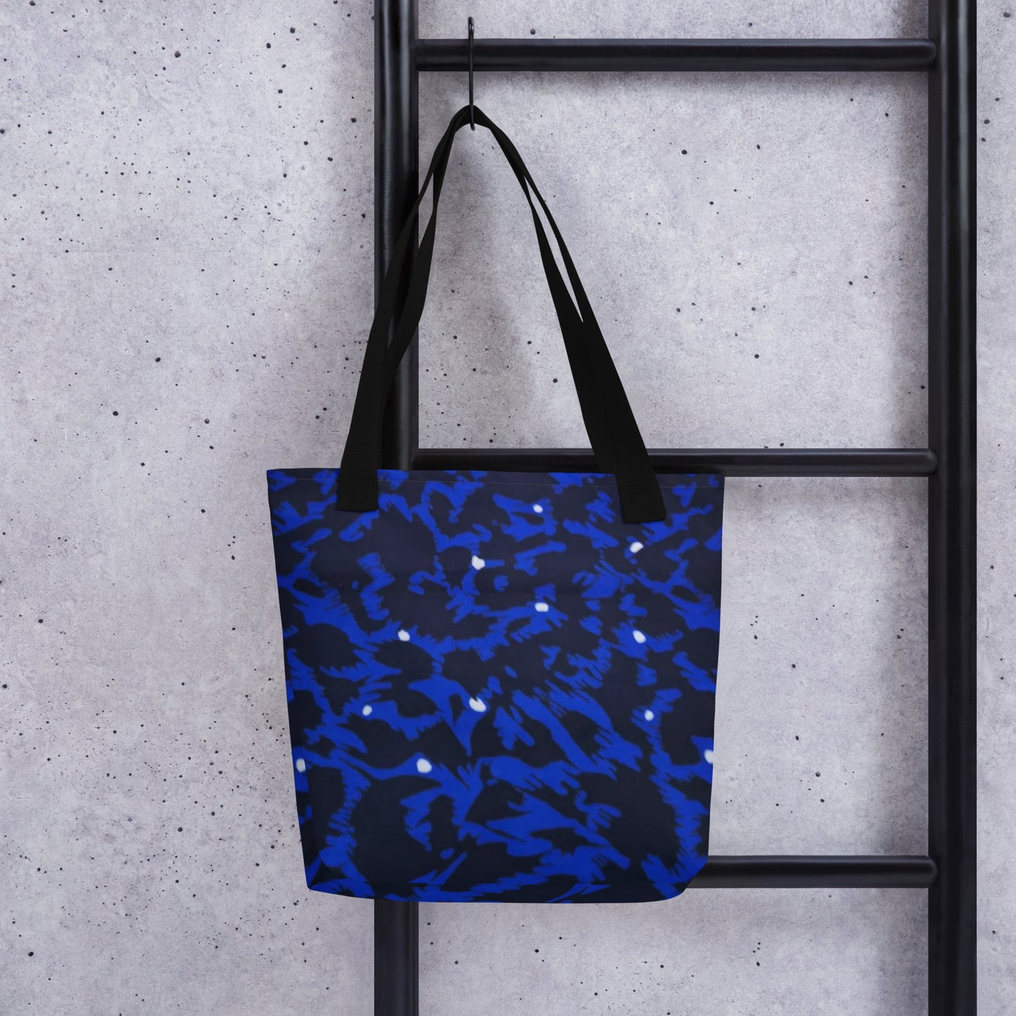 Blue Leopard Tote Bag