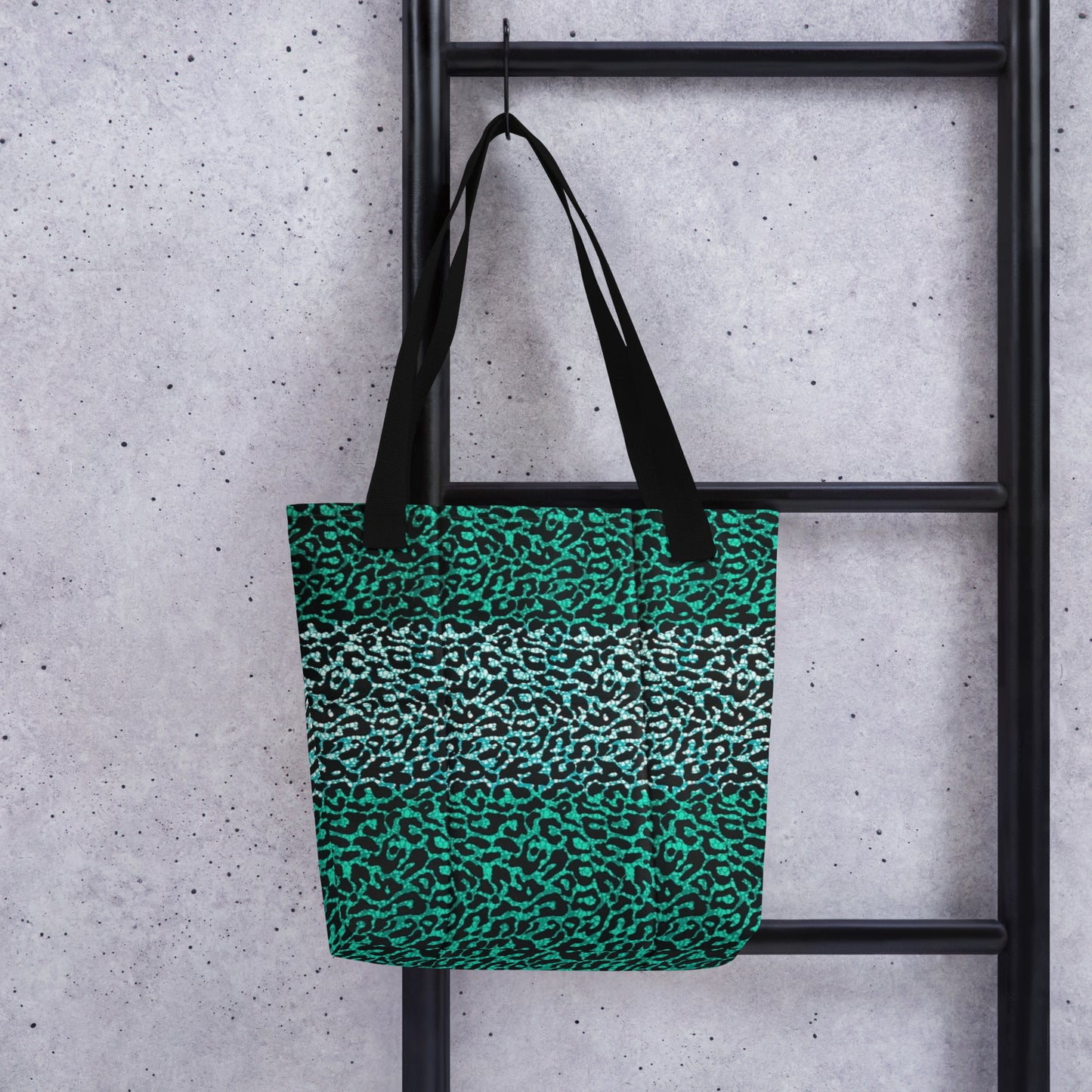 Green Leopard Tote Bag