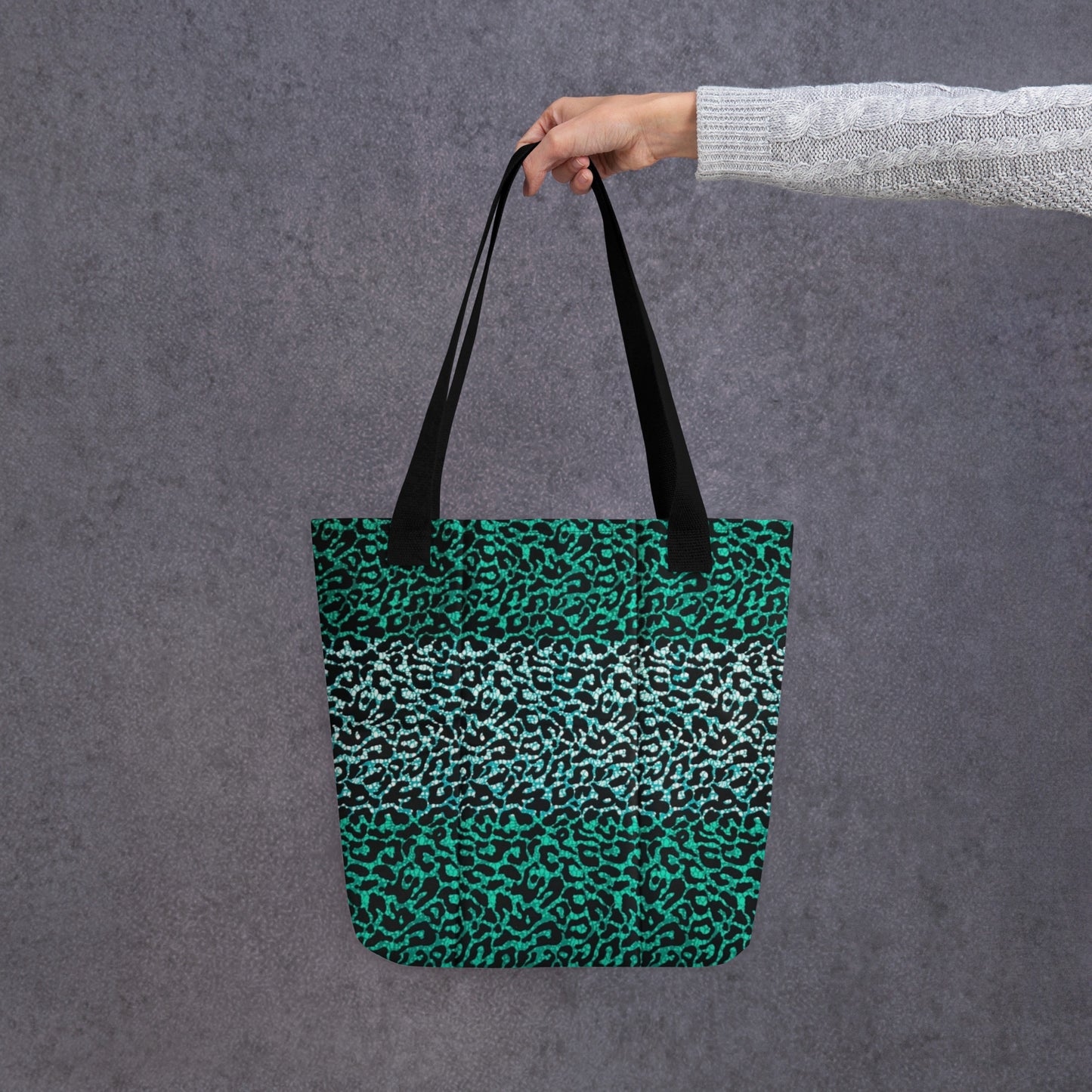 Green Leopard Tote Bag