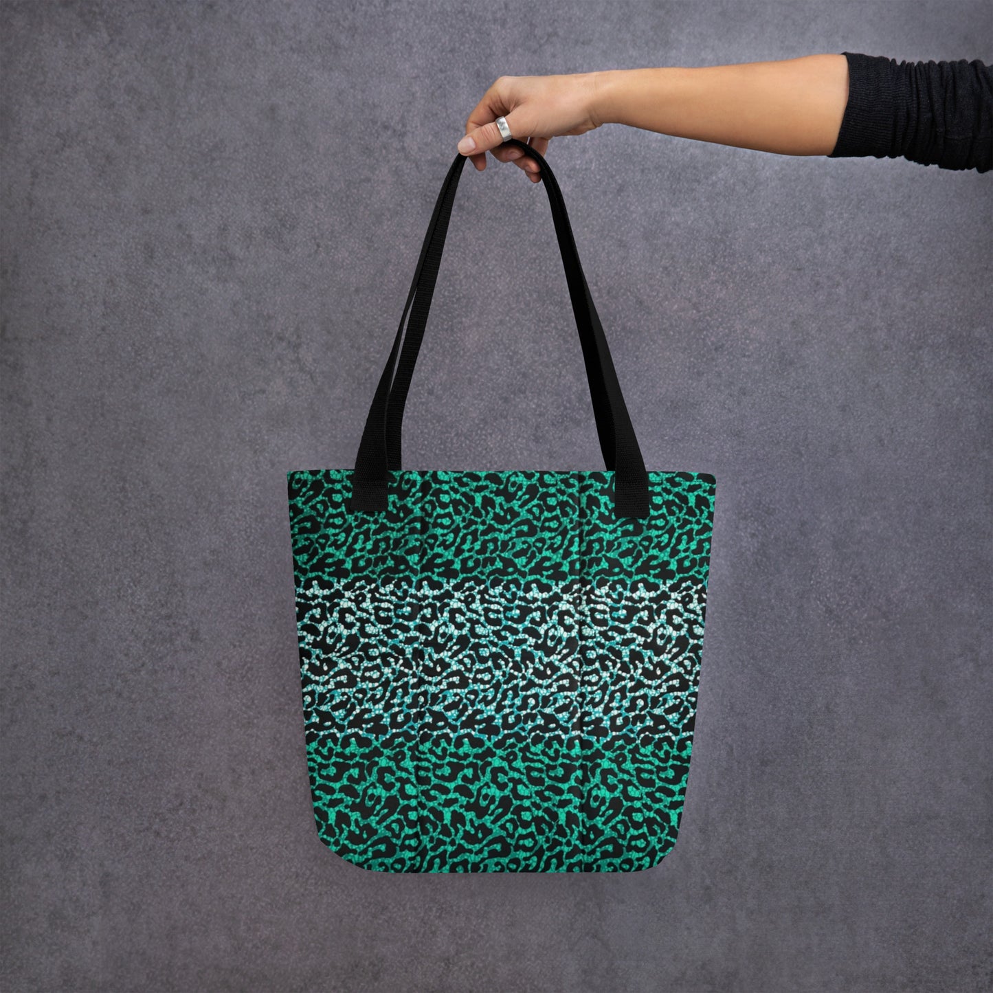 Green Leopard Tote Bag