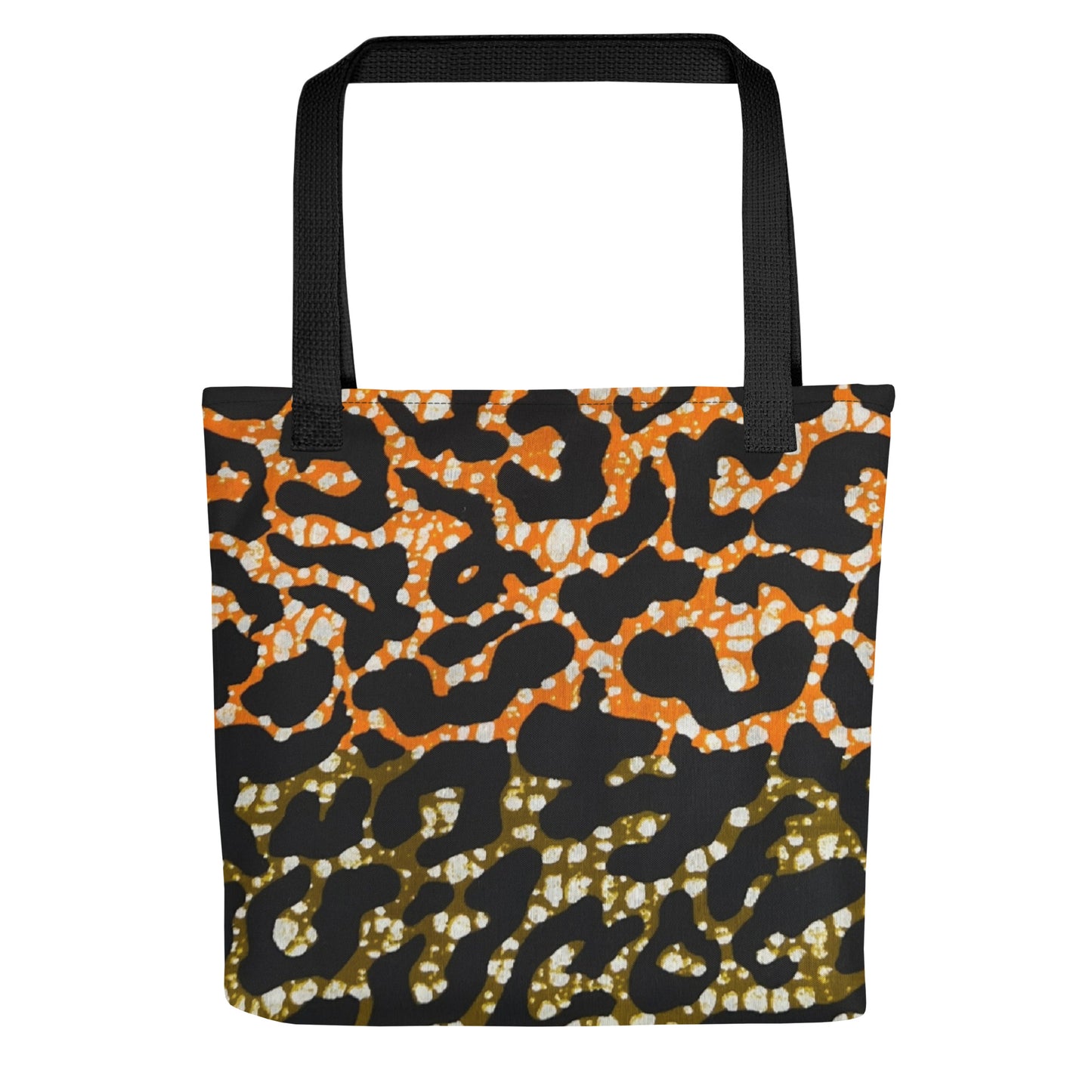 Green Orange Leopard Tote Bag