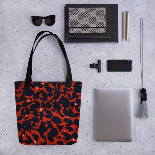 Orange Leopard Tote Bag