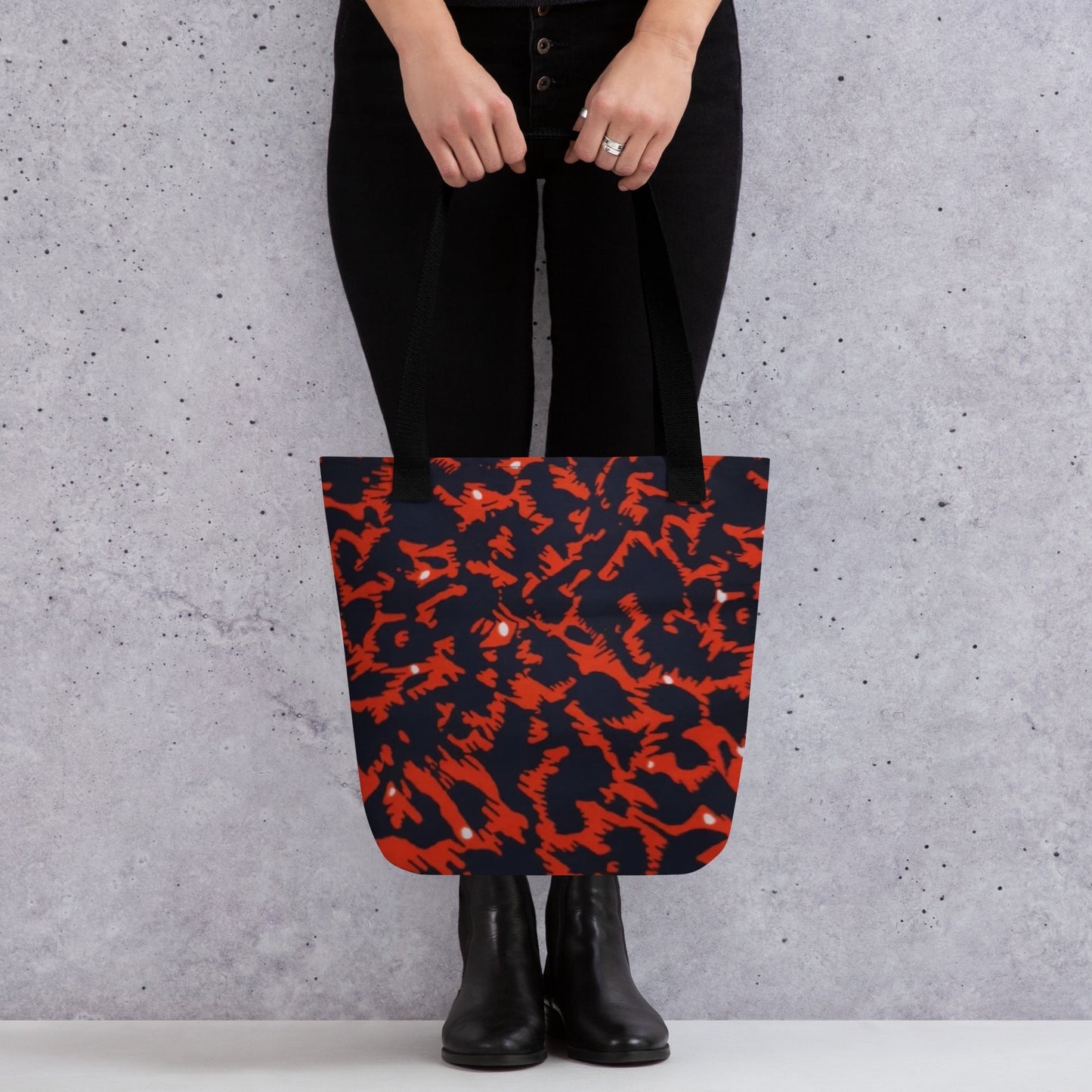 Orange Leopard Tote Bag