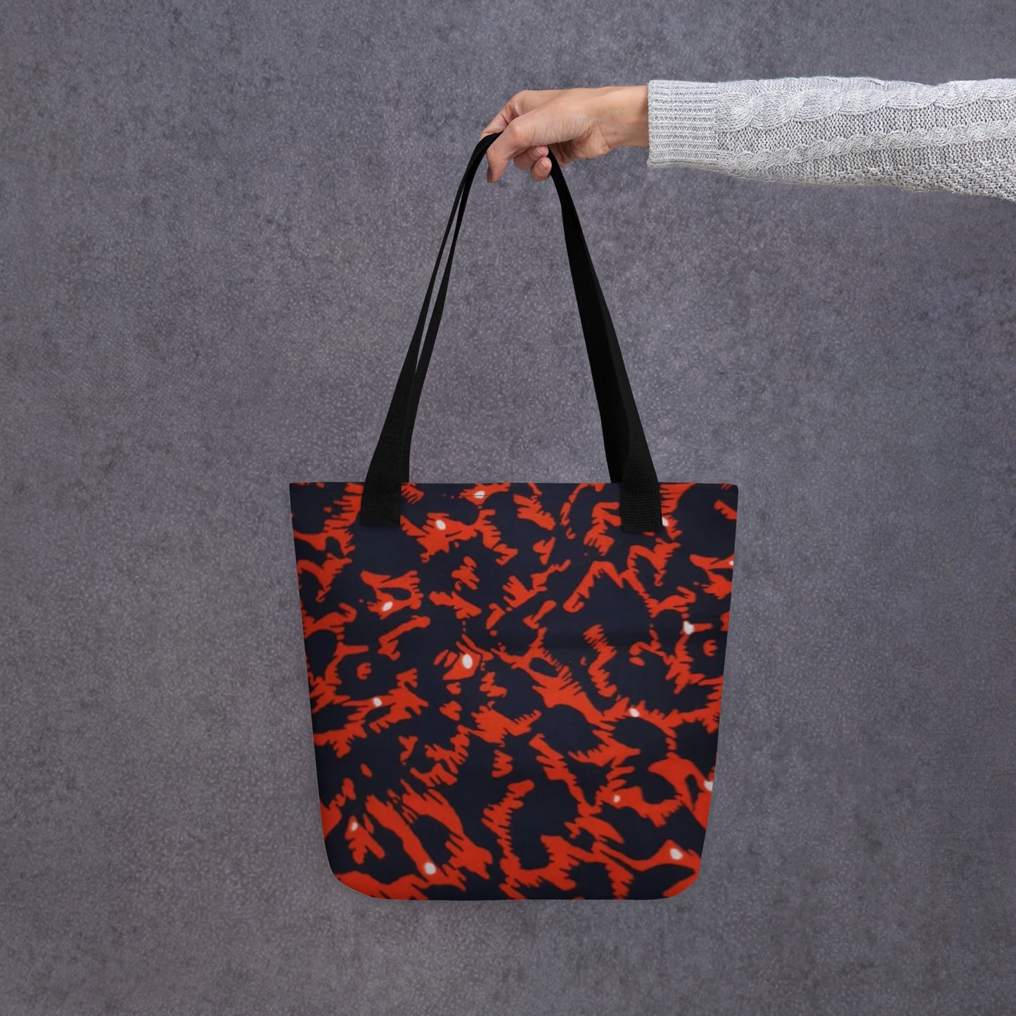 Orange Leopard Tote Bag