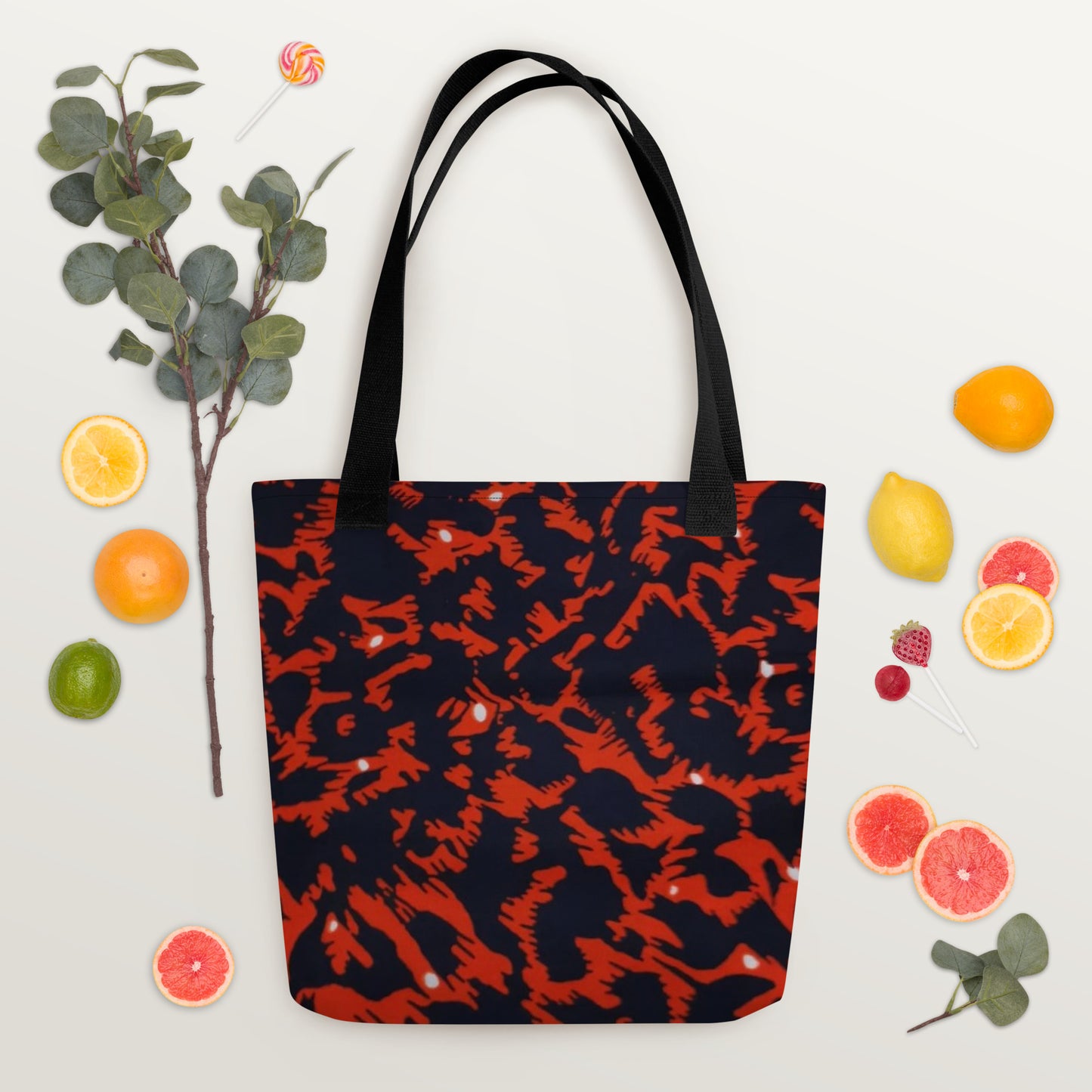 Orange Leopard Tote Bag