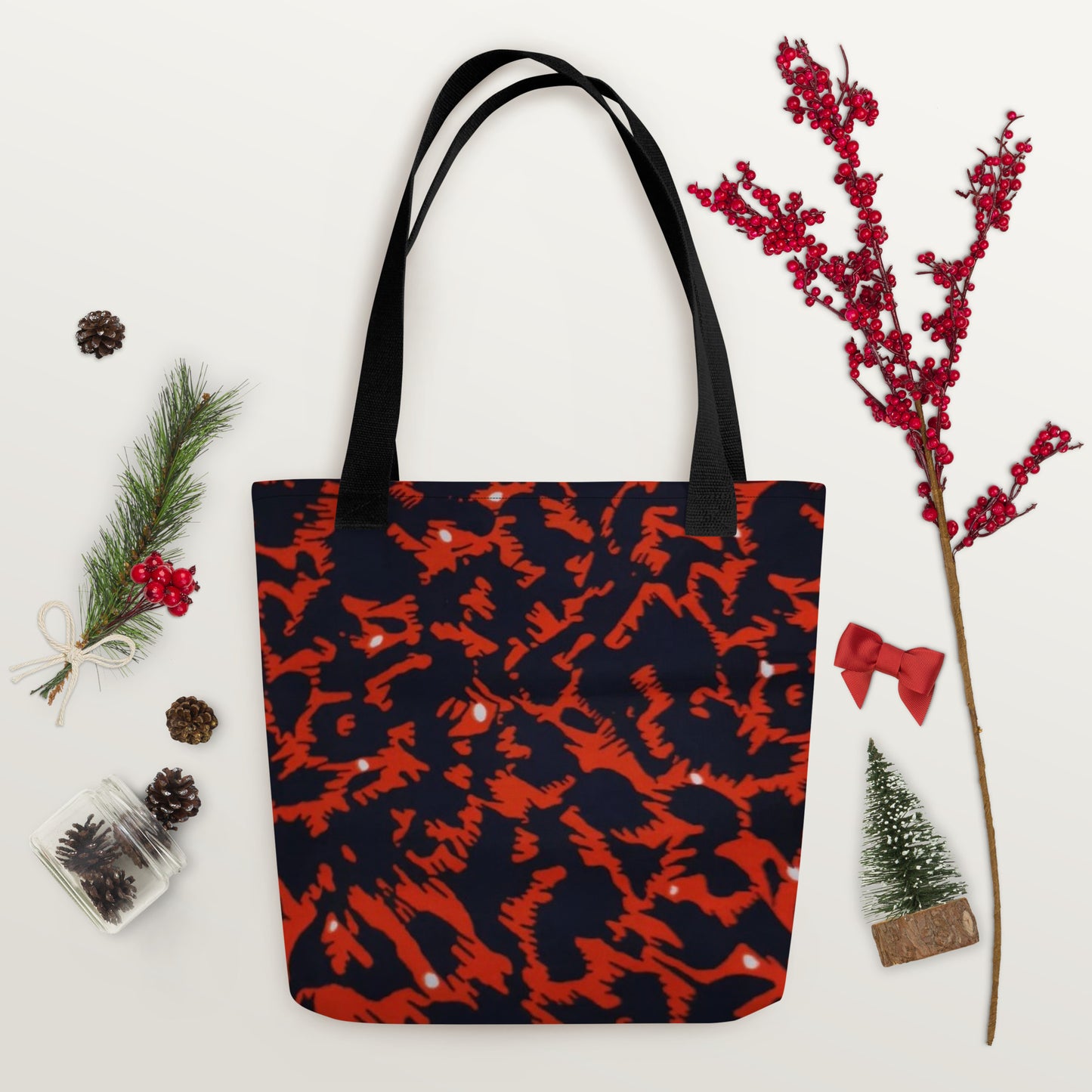 Orange Leopard Tote Bag