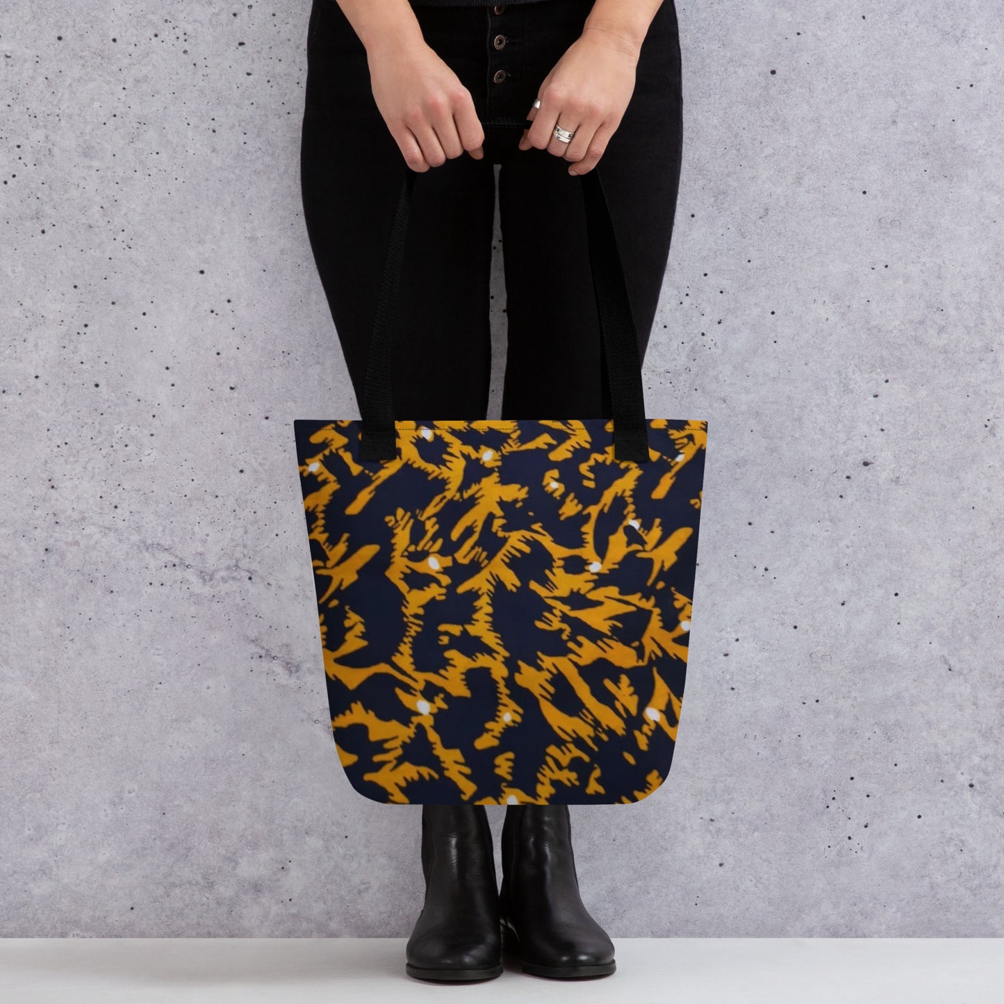 Yellow Leopard Tote Bag