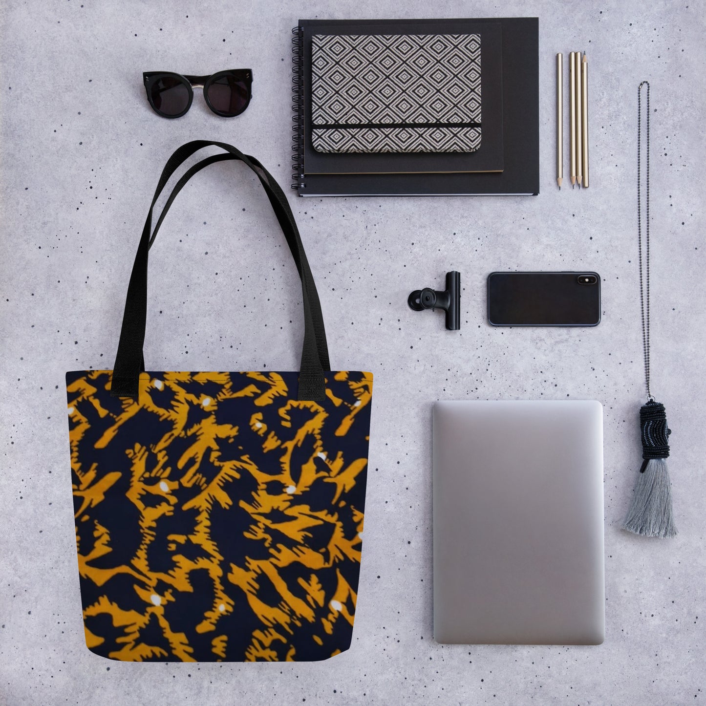 Yellow Leopard Tote Bag