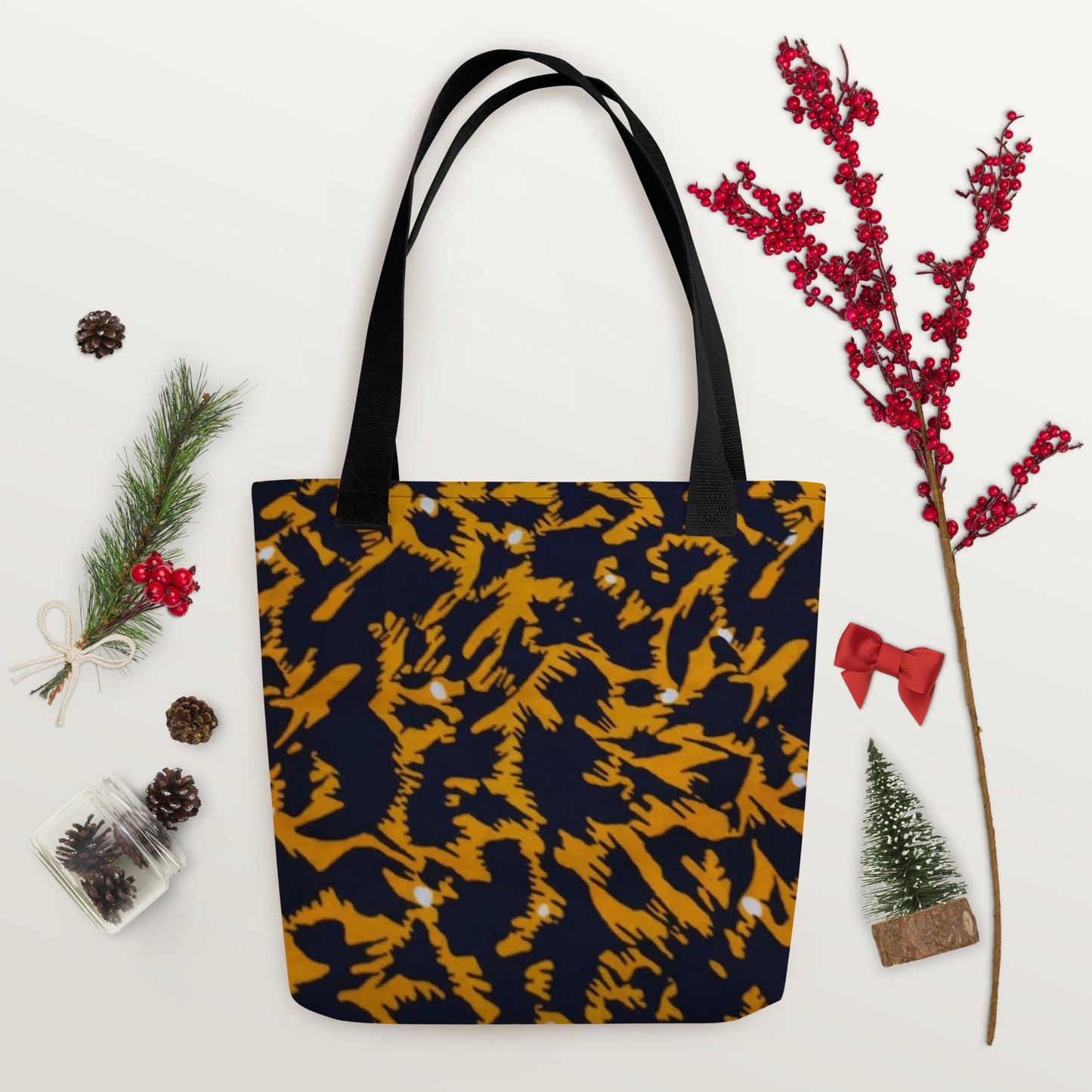 Yellow Leopard Tote Bag