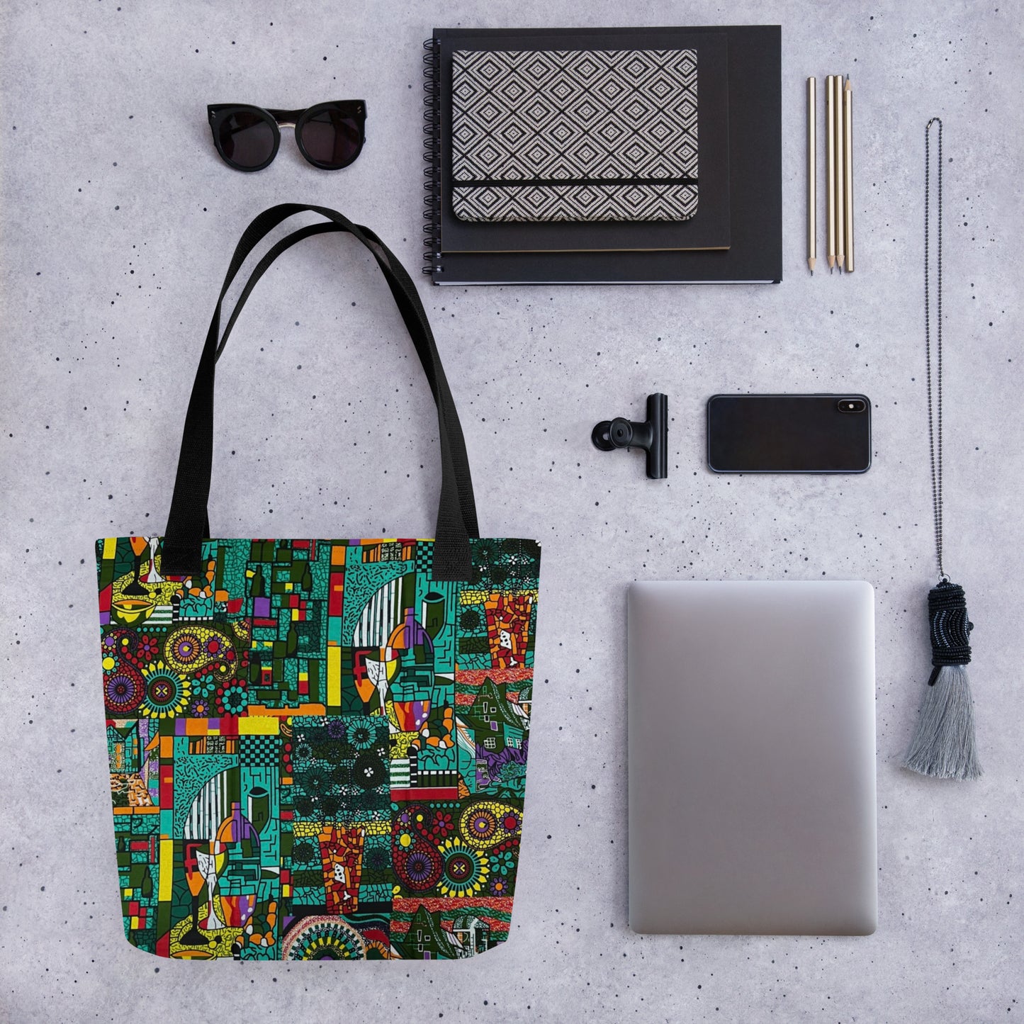 Green Artsy Tote Bag