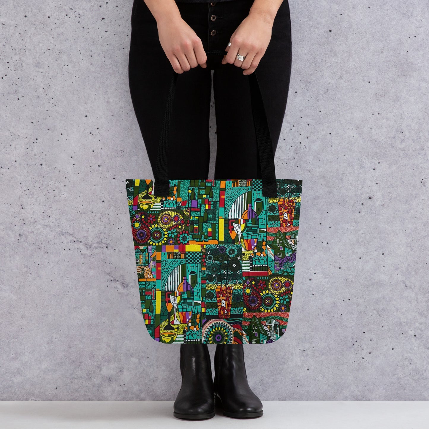 Green Artsy Tote Bag