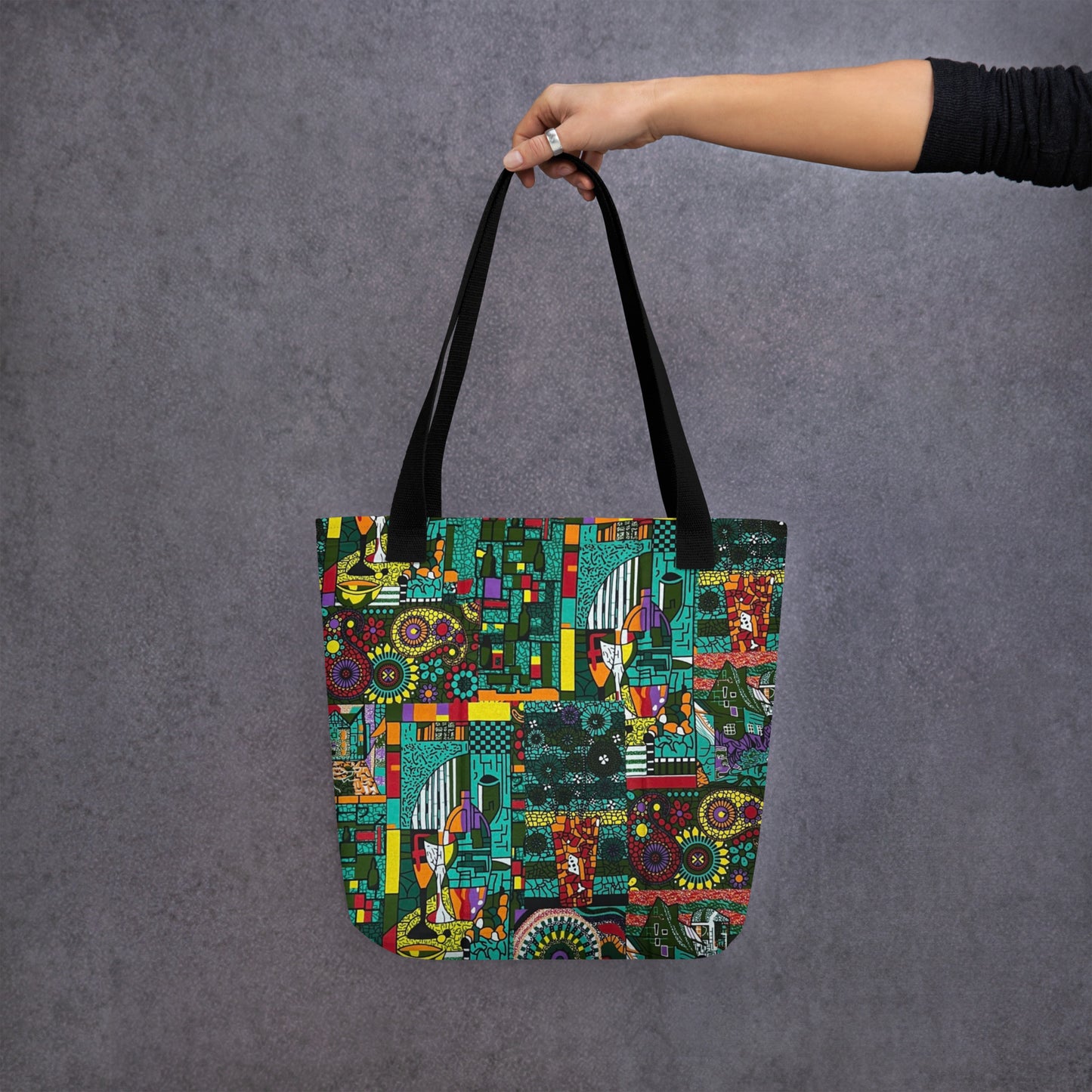 Green Artsy Tote Bag