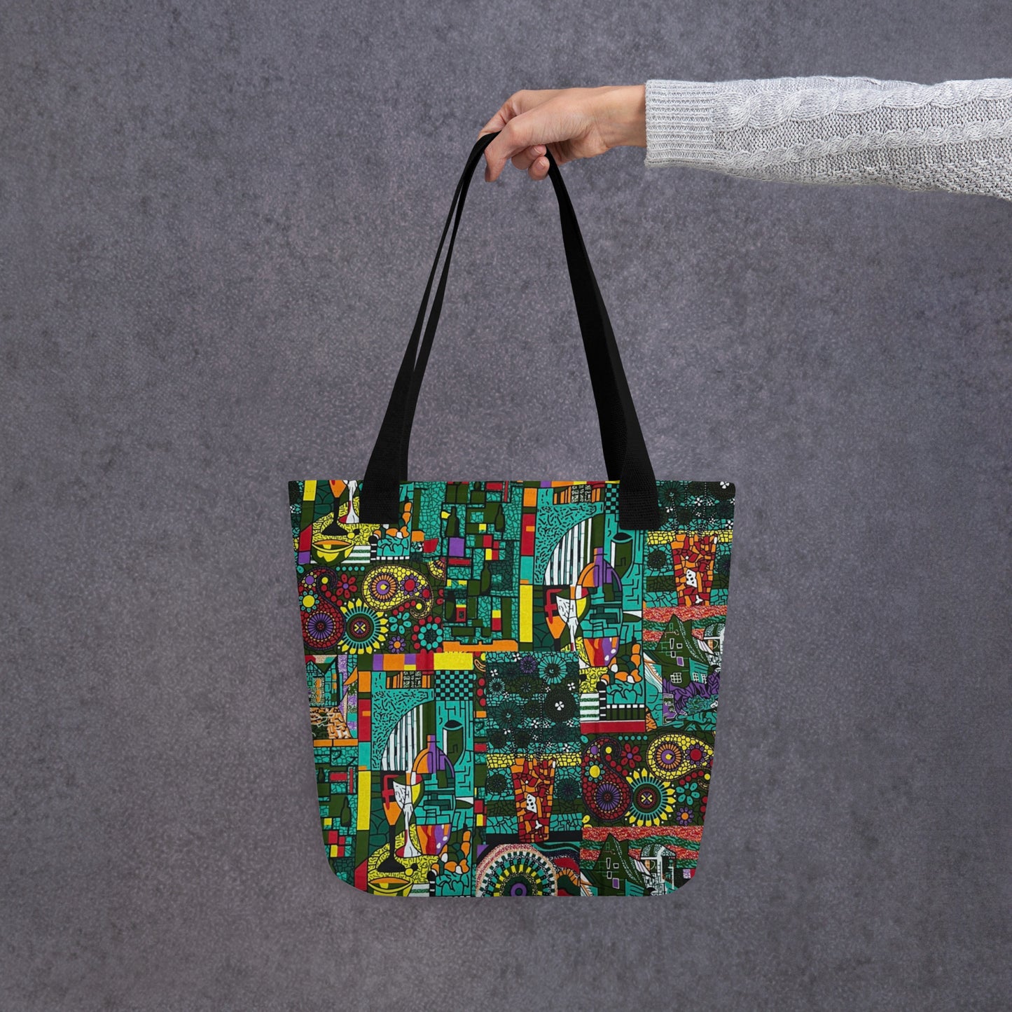 Green Artsy Tote Bag