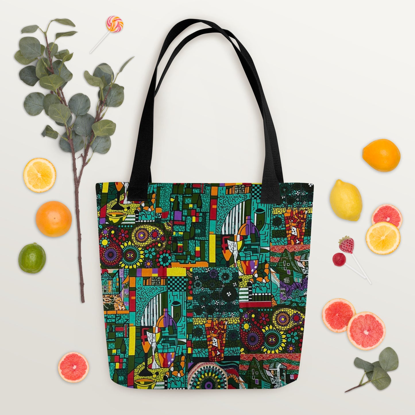 Green Artsy Tote Bag