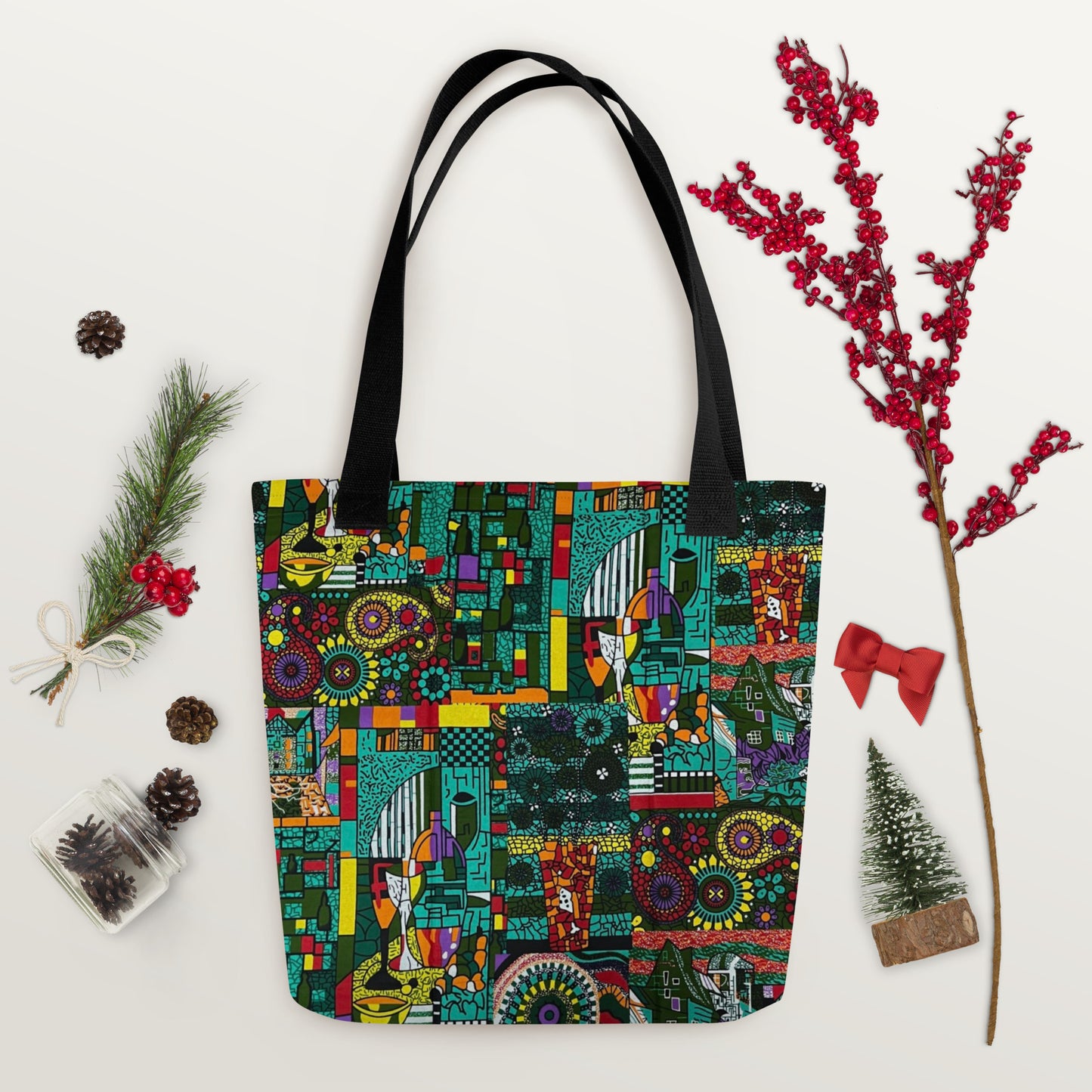 Green Artsy Tote Bag