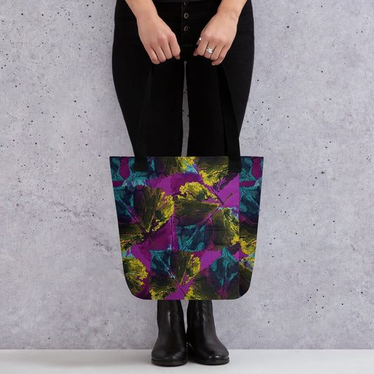 Purple Leaves Tote Bag