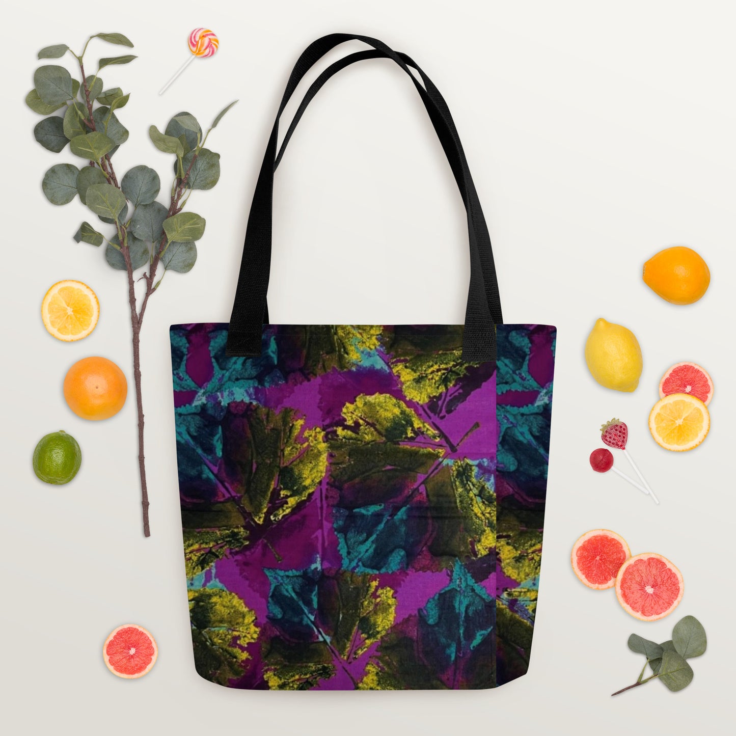 Purple Leaves Tote Bag