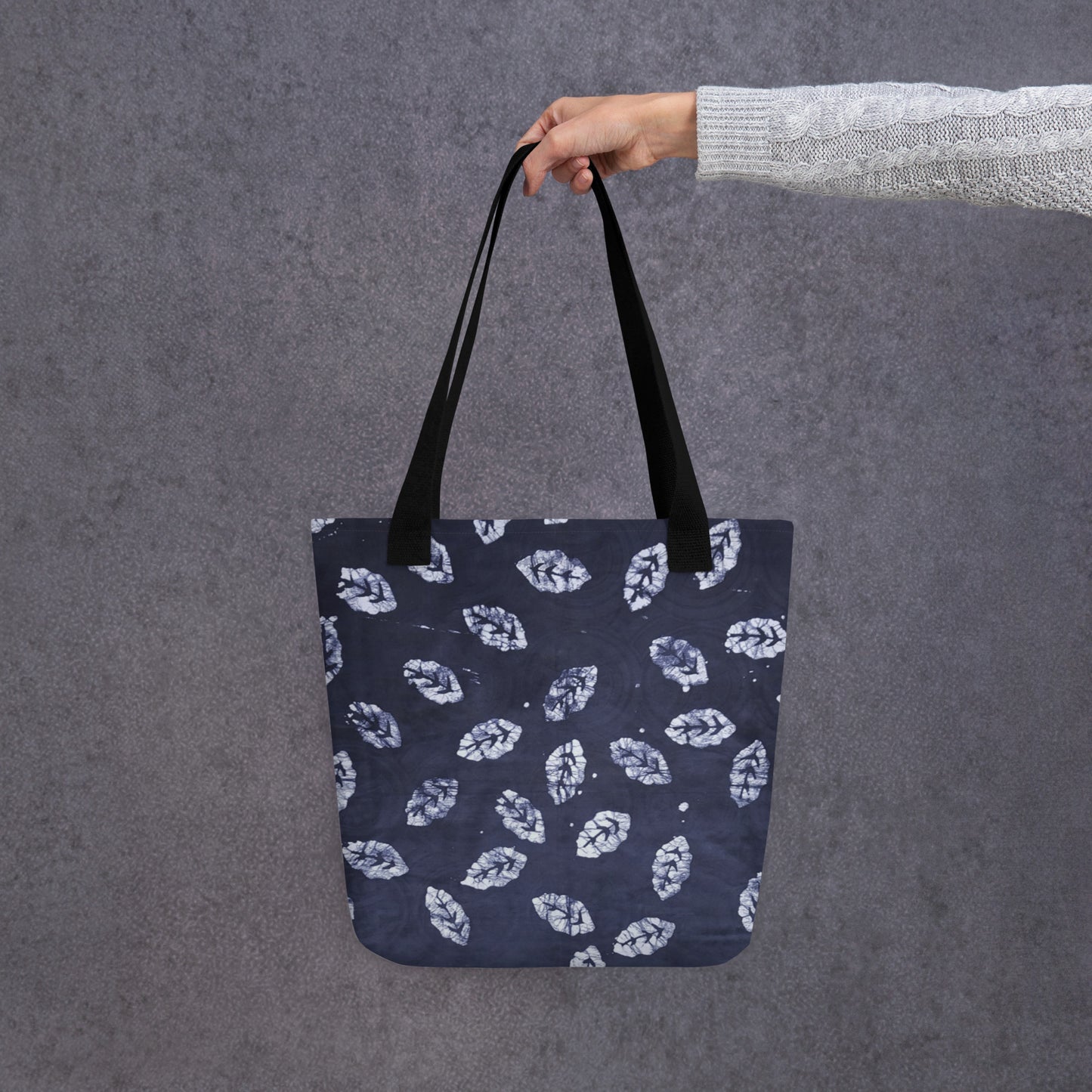 Indigo Leaf Tote Bag