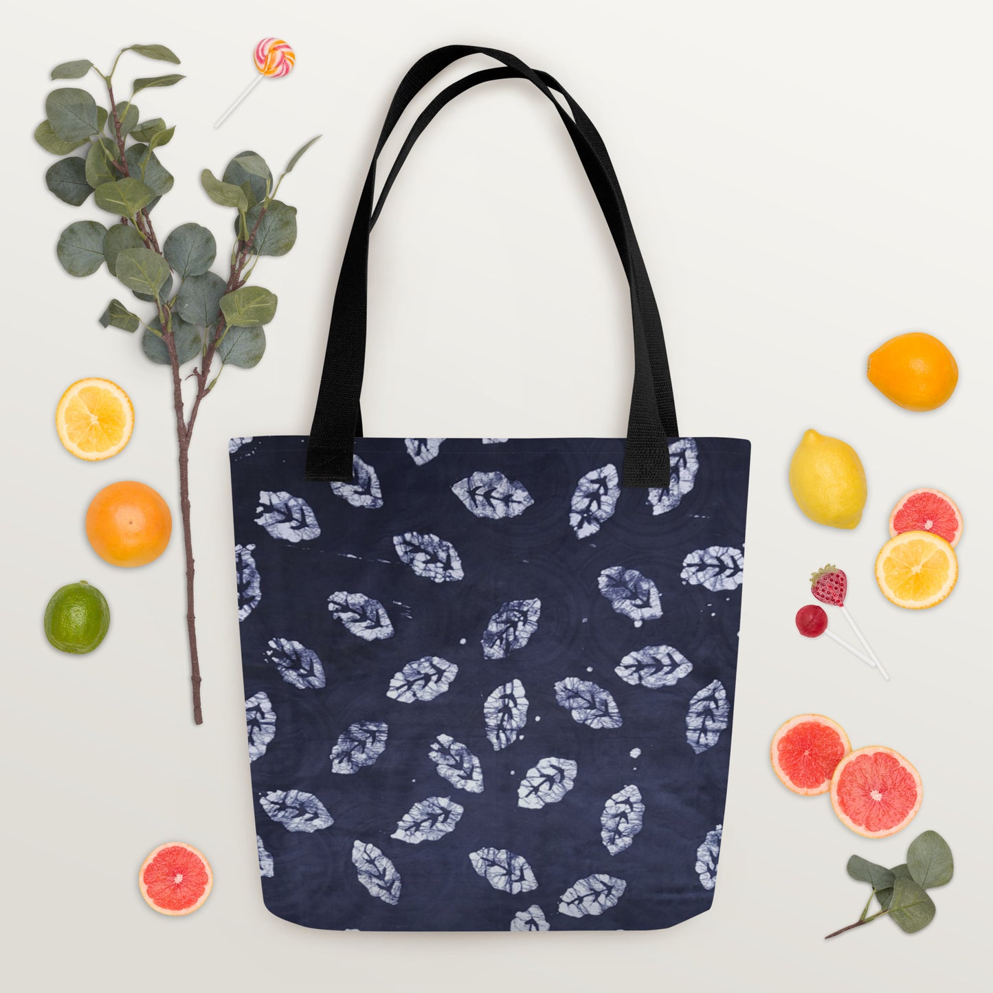 Indigo Leaf Tote Bag