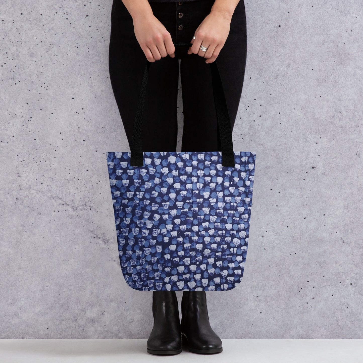 Blue Dotted Tote Bag