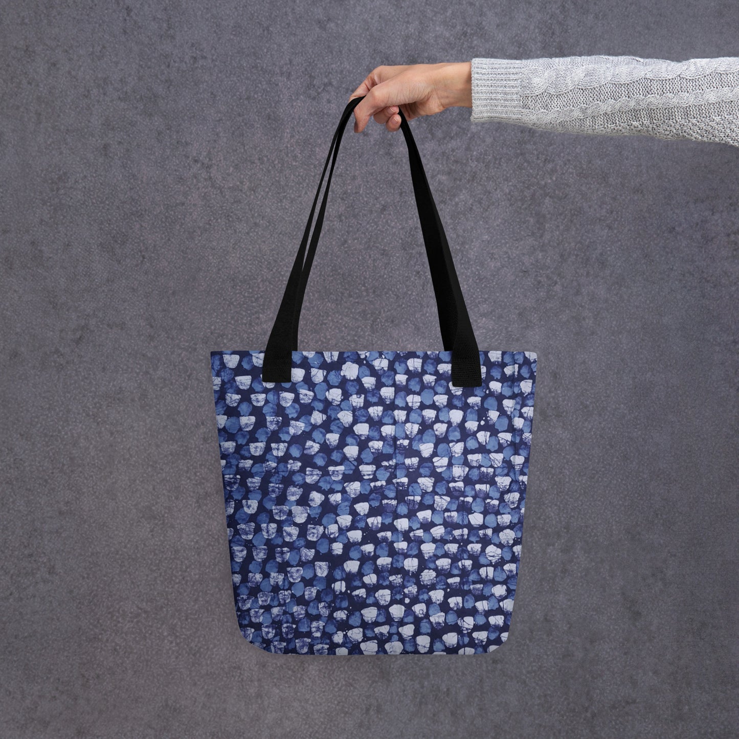 Blue Dotted Tote Bag