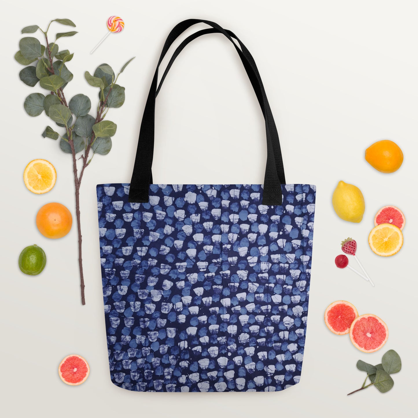 Blue Dotted Tote Bag