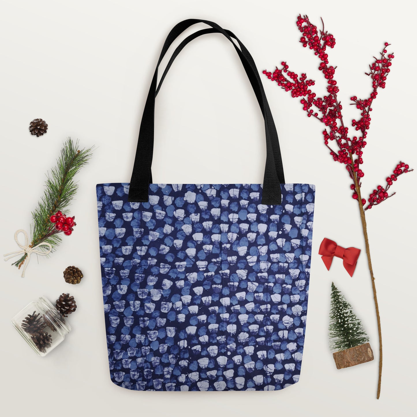 Blue Dotted Tote Bag