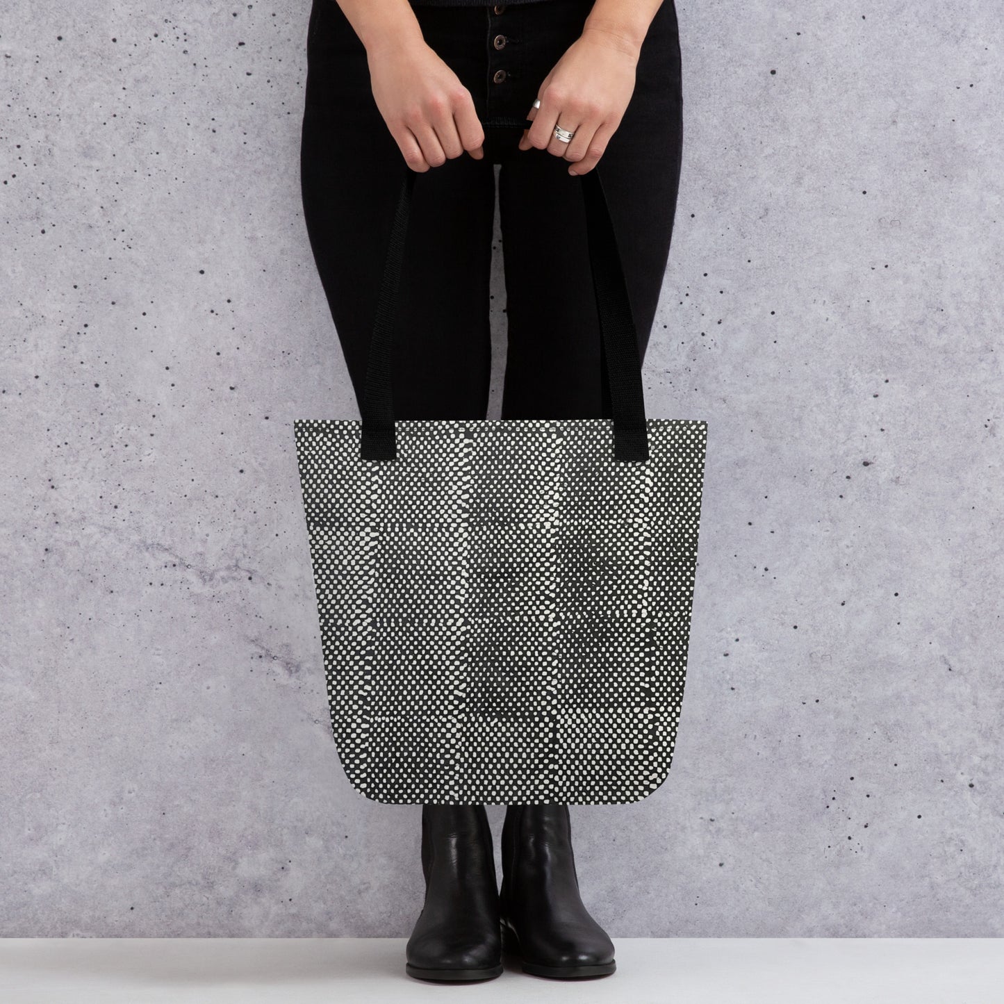 Black & White Dots Tote Bag