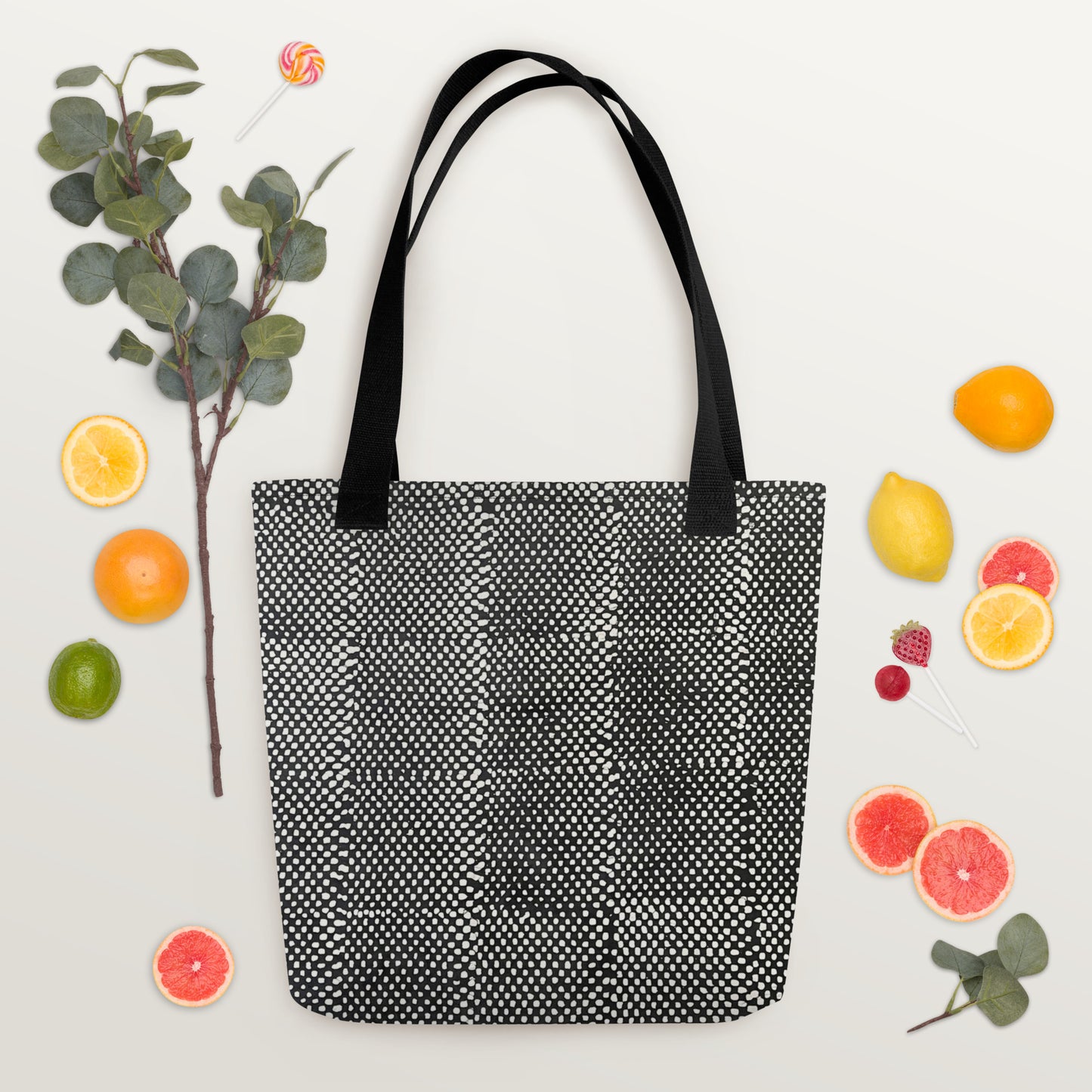 Black & White Dots Tote Bag