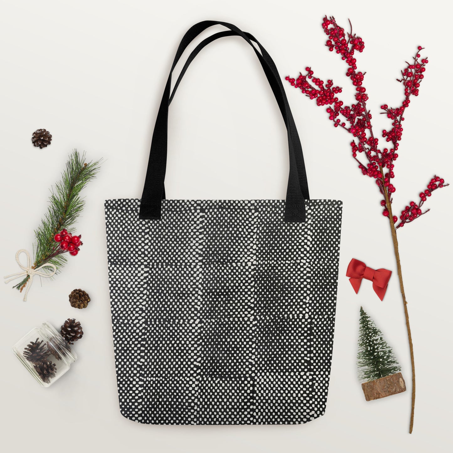 Black & White Dots Tote Bag