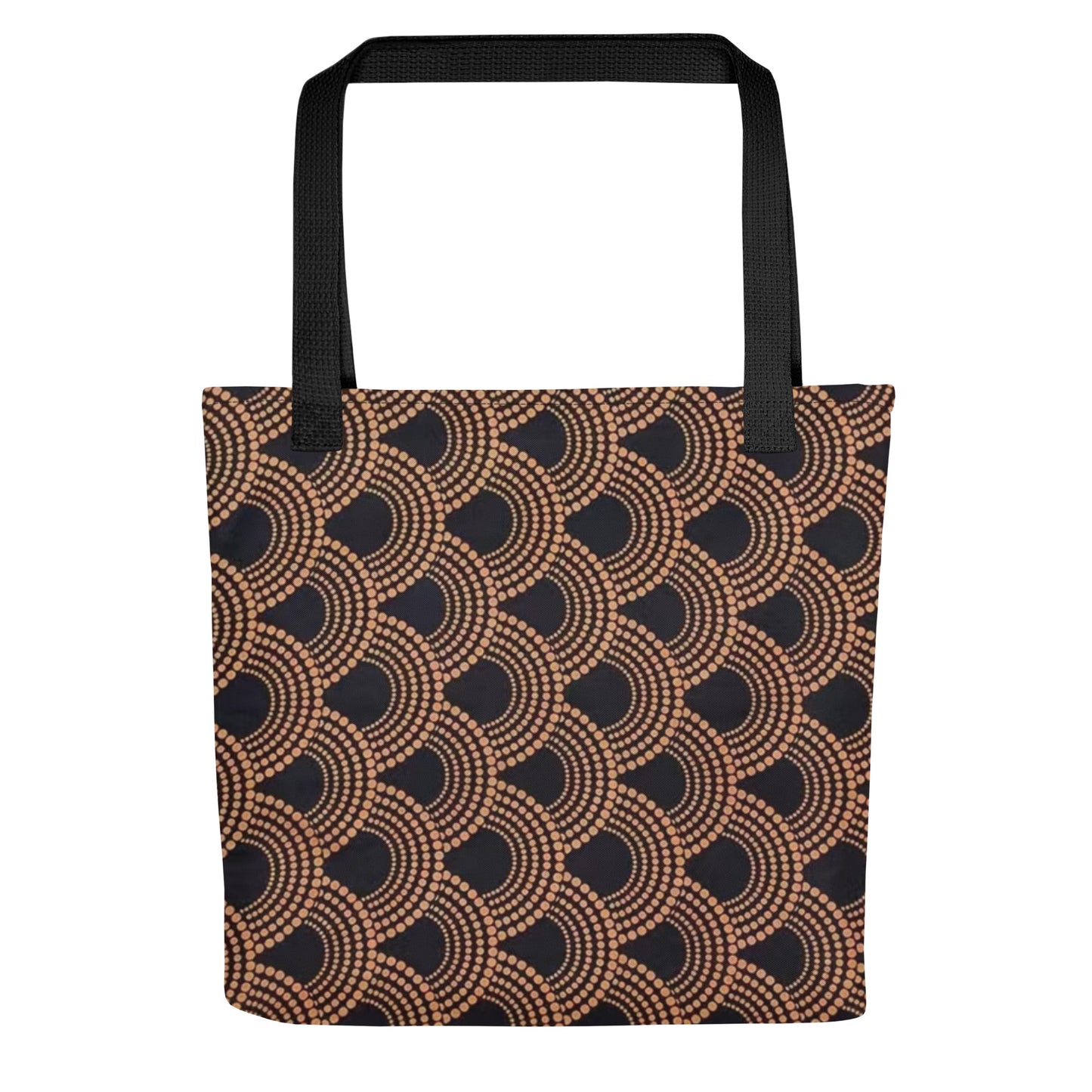 Brown Abstract Tote Bag