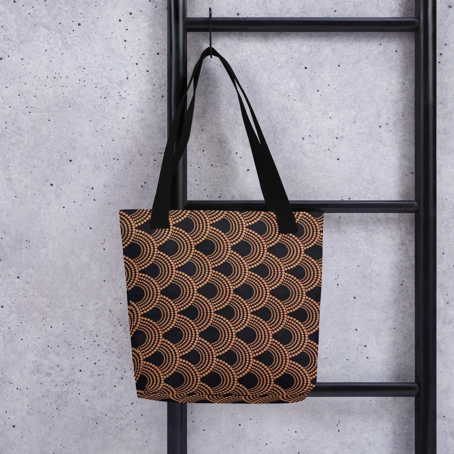 Brown Abstract Tote Bag