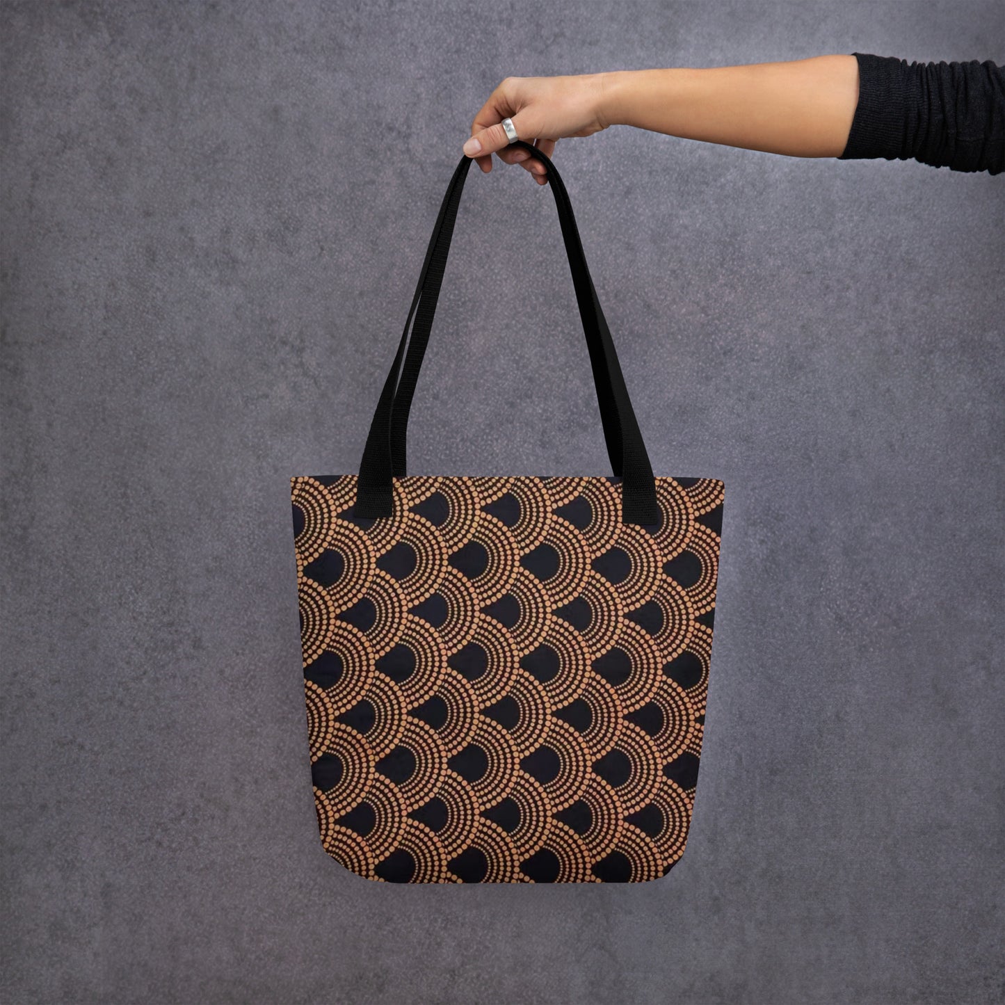 Brown Abstract Tote Bag