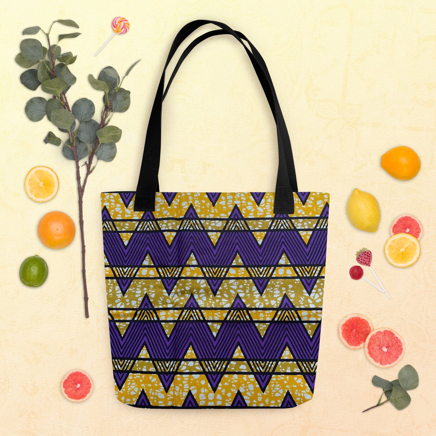 Purple Yellow Tote Bag