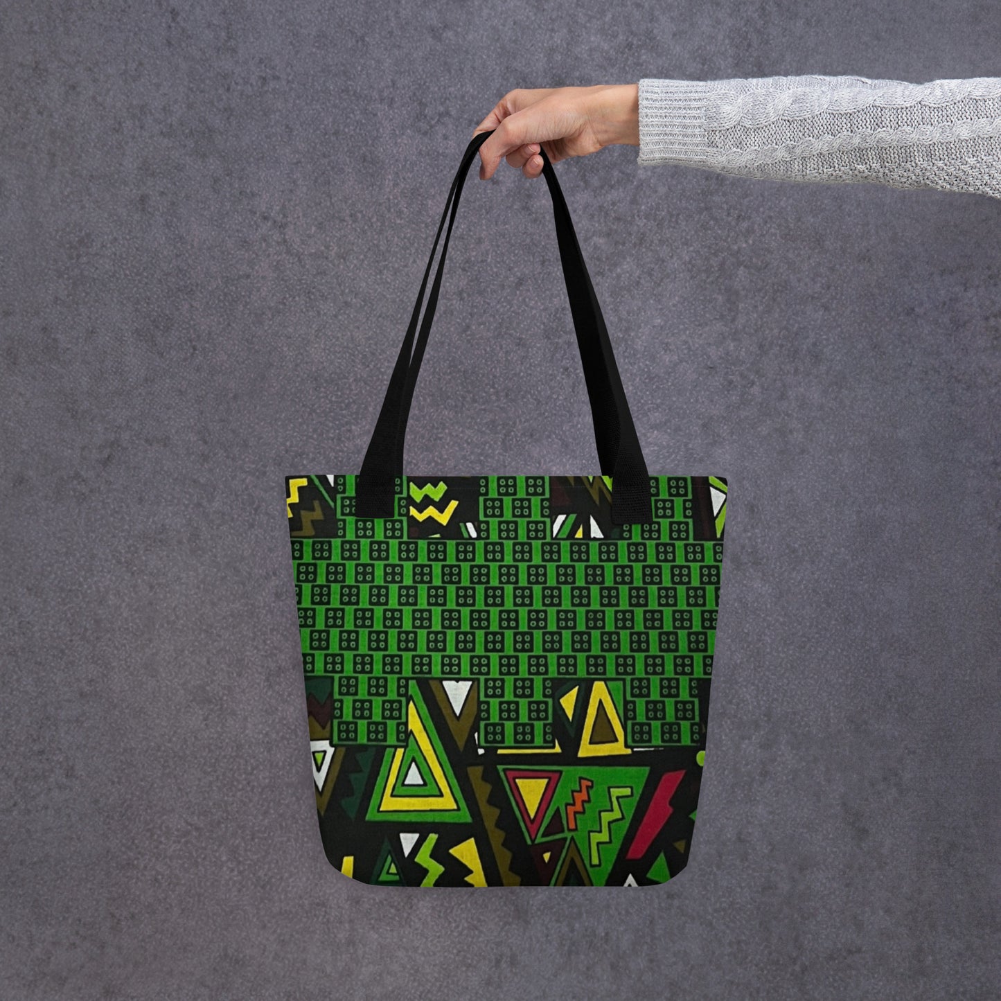 Multicolour Green Tote Bag