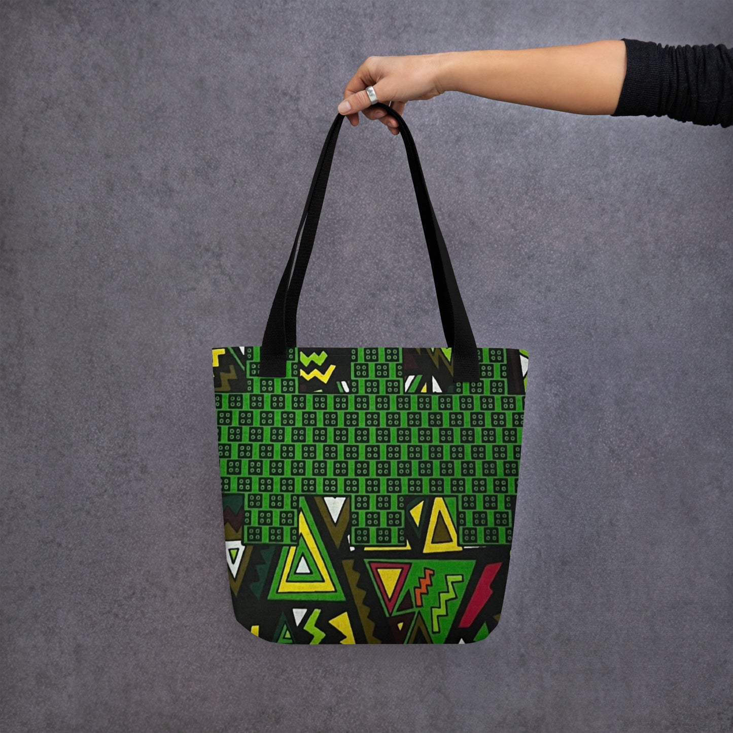 Multicolour Green Tote Bag