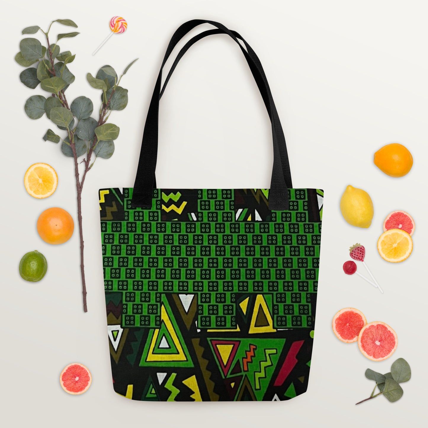 Multicolour Green Tote Bag