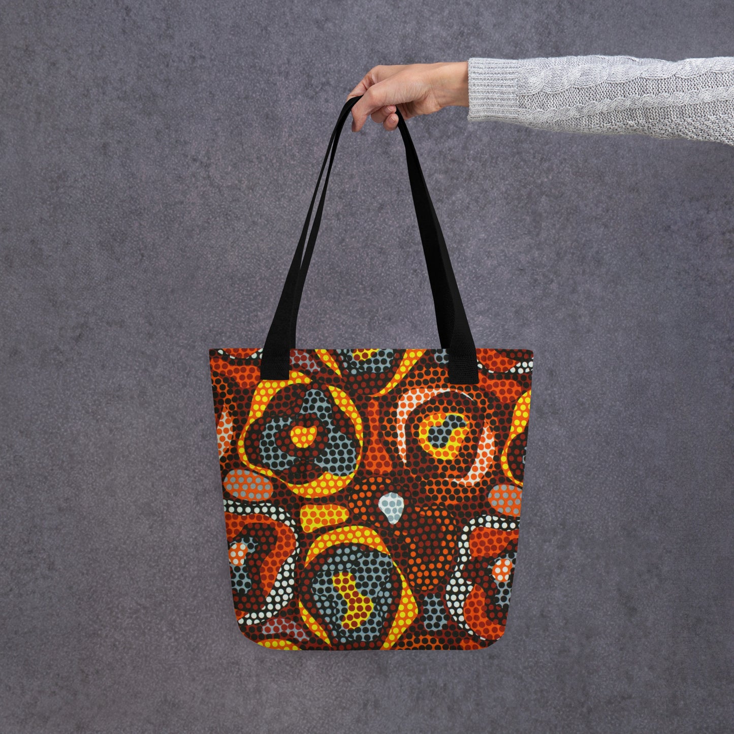 Multicolour Orange Tote Bag