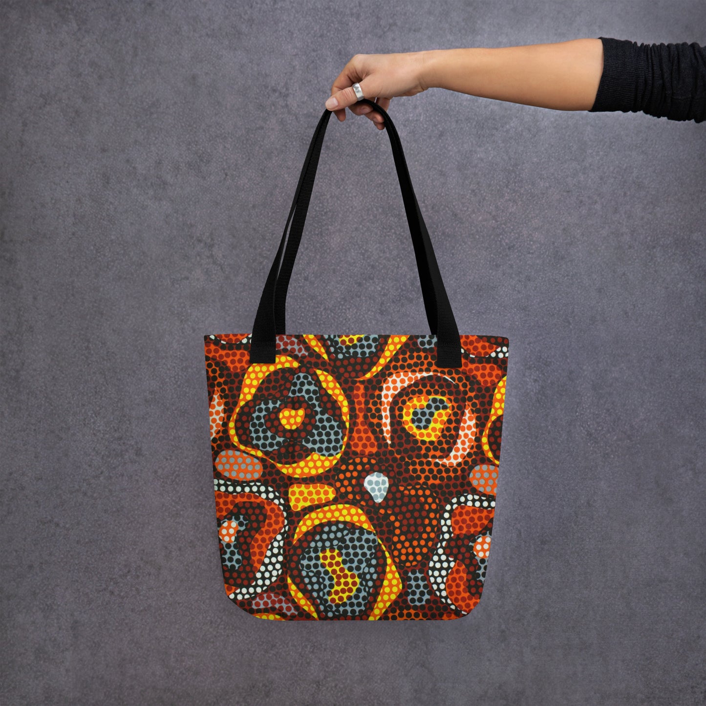 Multicolour Orange Tote Bag