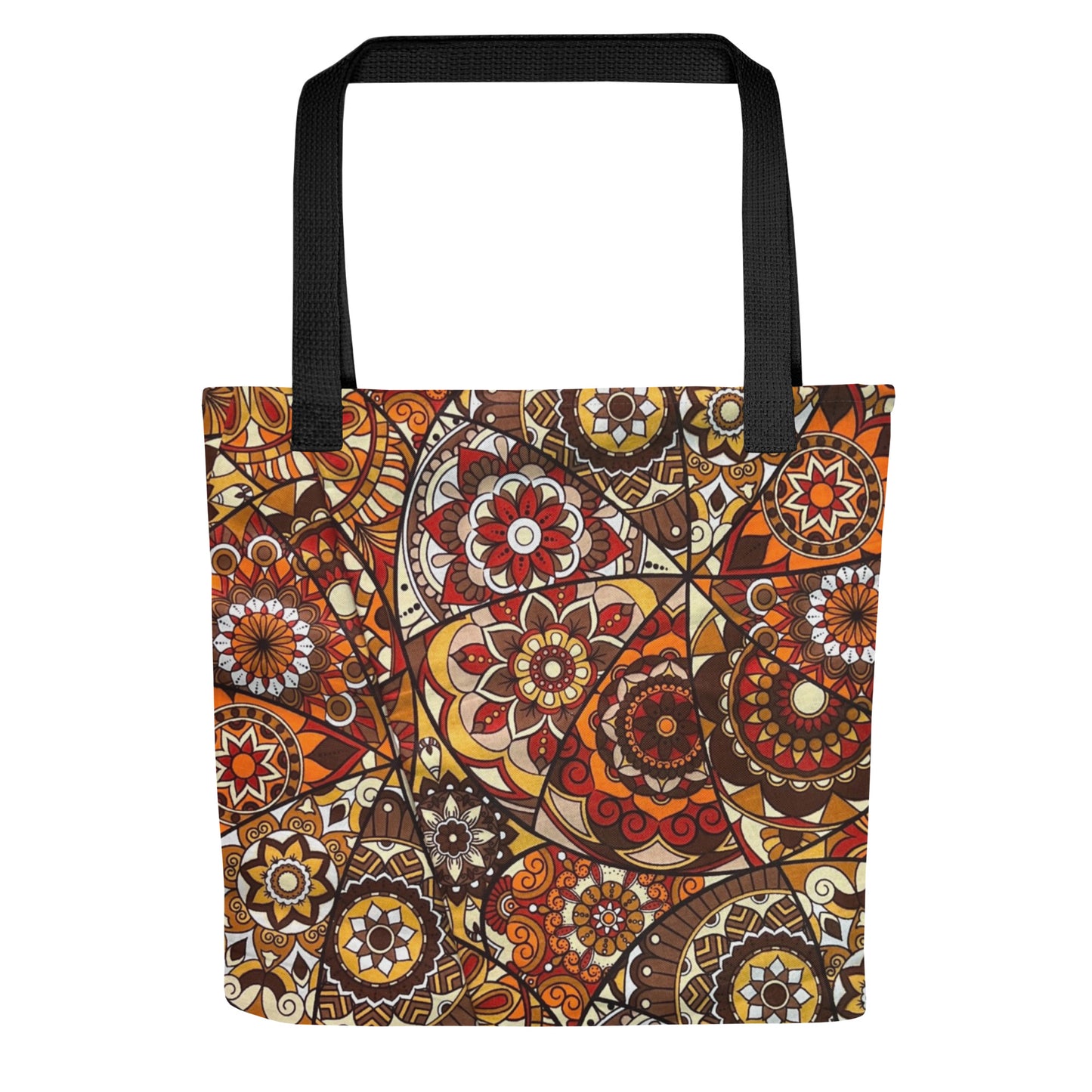 Multicolour Brown Tote Bag