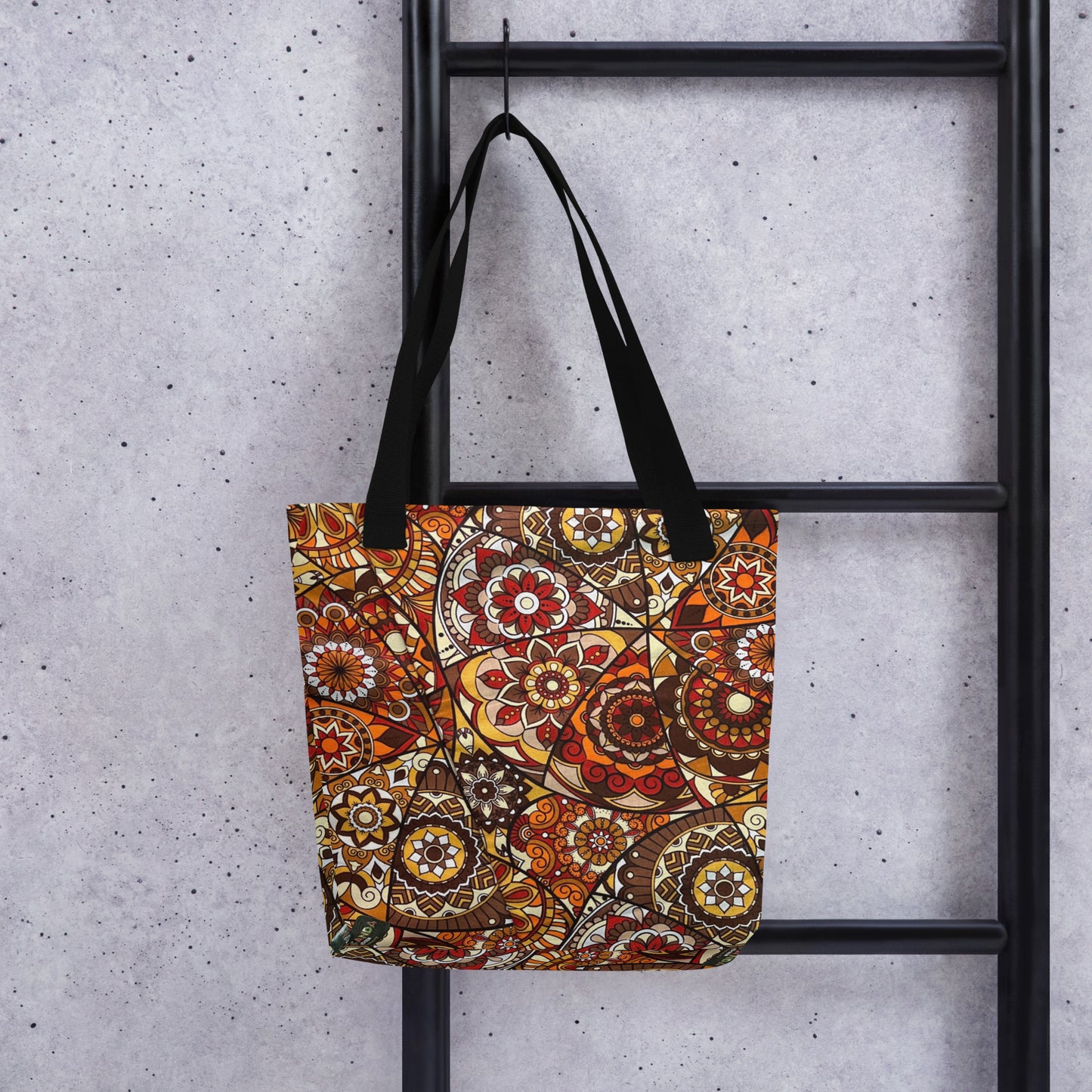 Multicolour Brown Tote Bag