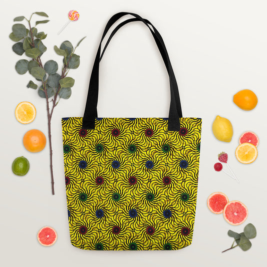 Multicolour Yellow Tote Bag