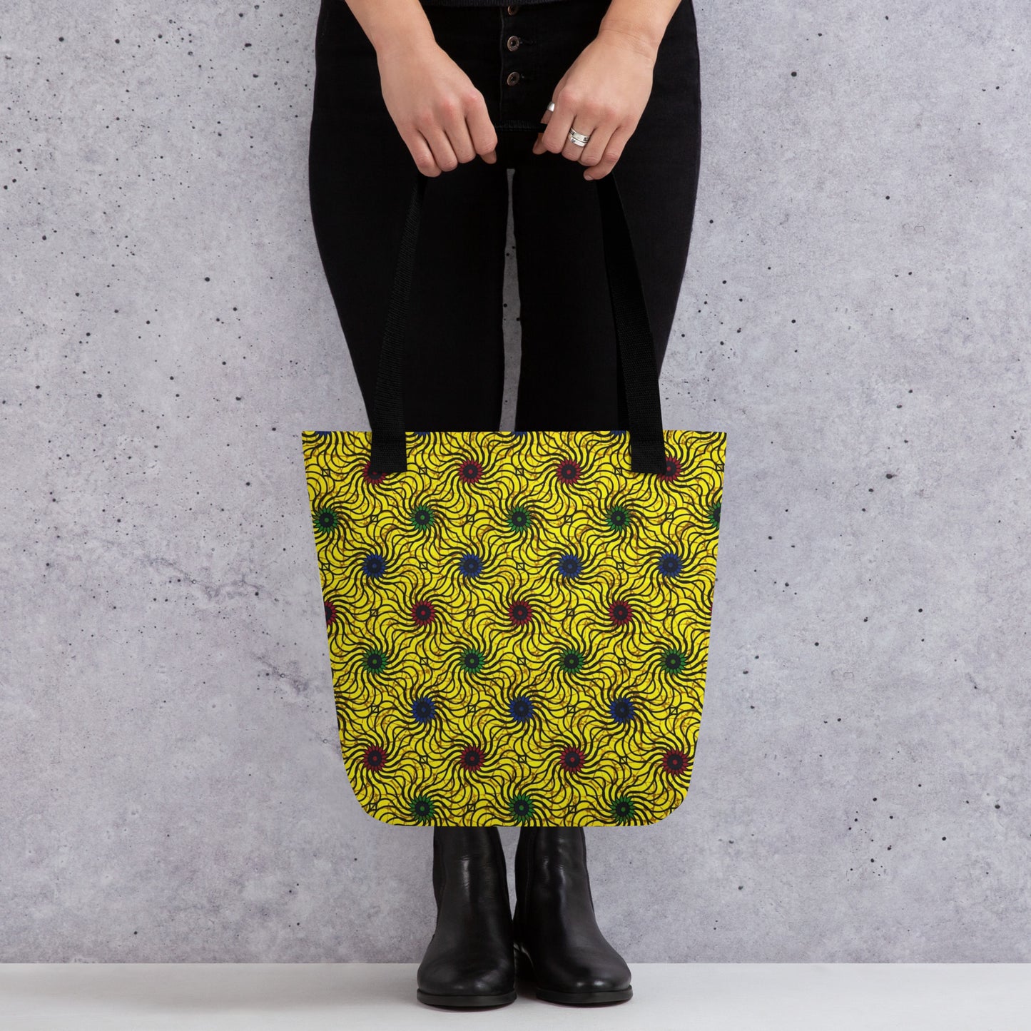 Multicolour Yellow Tote Bag