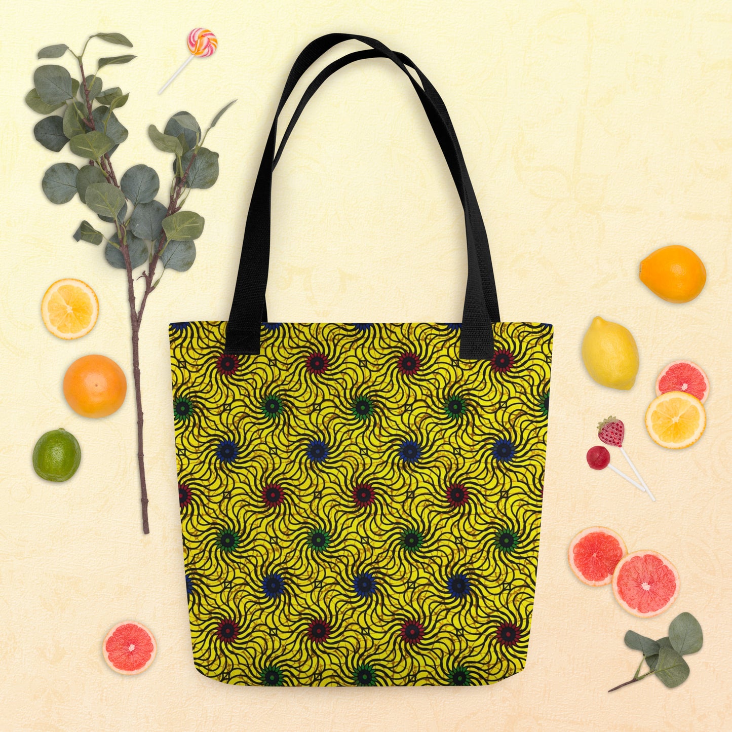 Multicolour Yellow Tote Bag